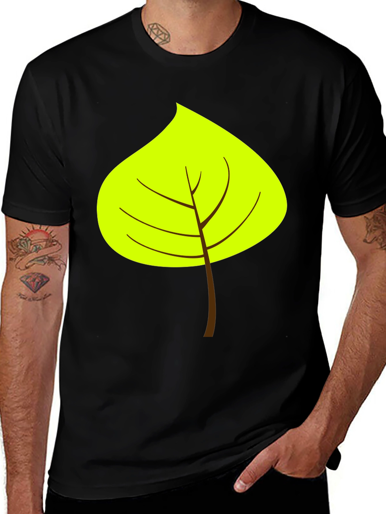 Variant 30 of Leaf Graphic Tee - Modern Nature Shirt
