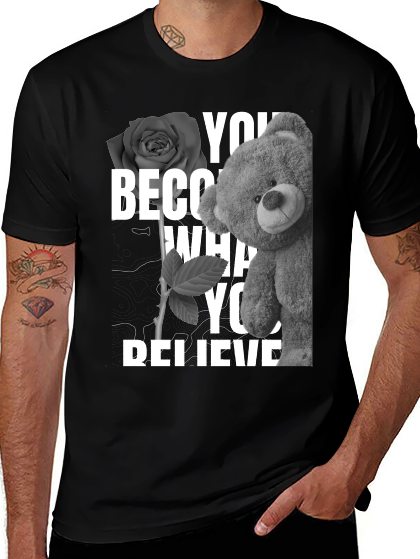Variant 27 of Rose & Teddy Graphic T-Shirt - Believe In Yourself