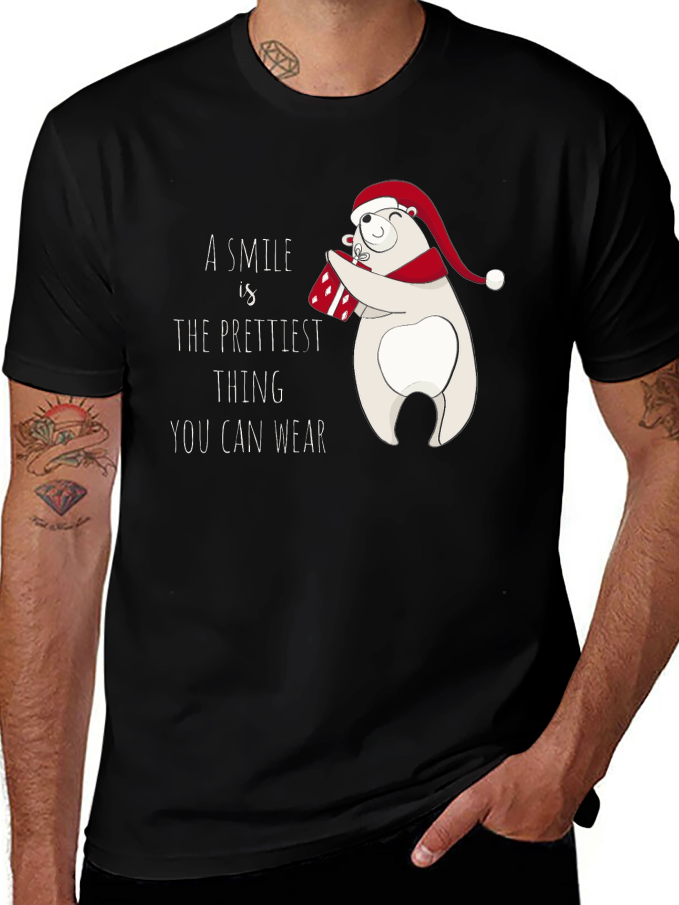 Variant 28 of Festive Polar Bear Graphic Tee