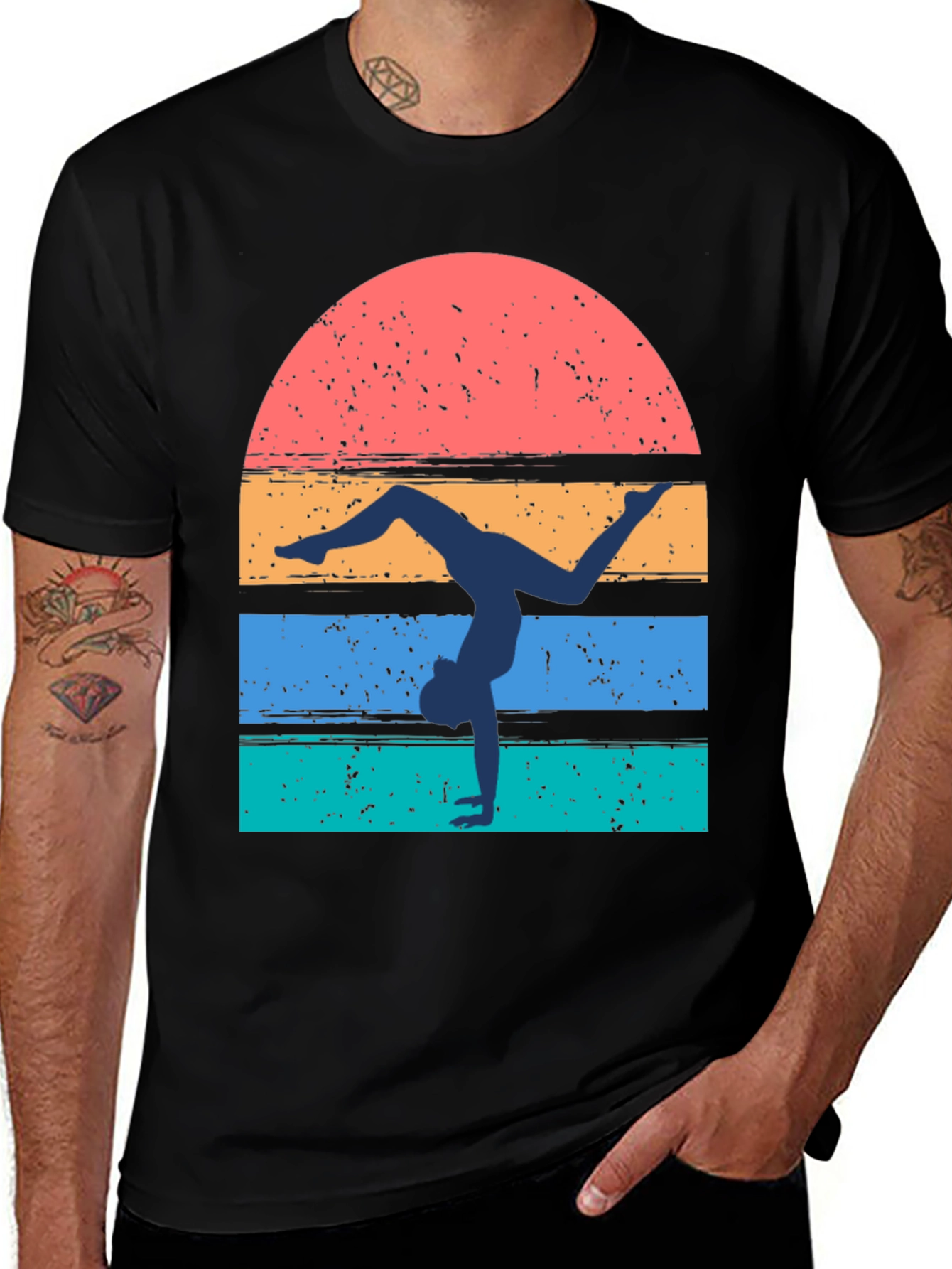 Variant 21 of Retro Gymnast Sunset T-Shirt