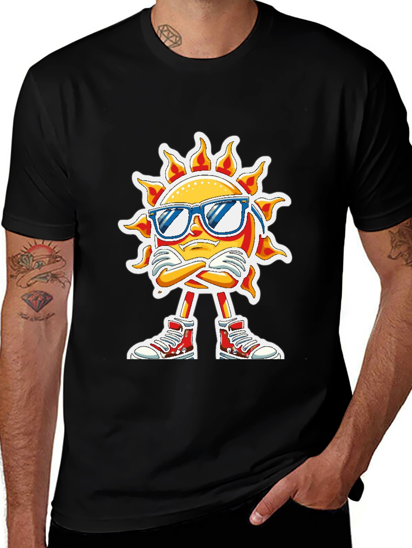 Variant 11 of Cool Sun Graphic Tee - Black