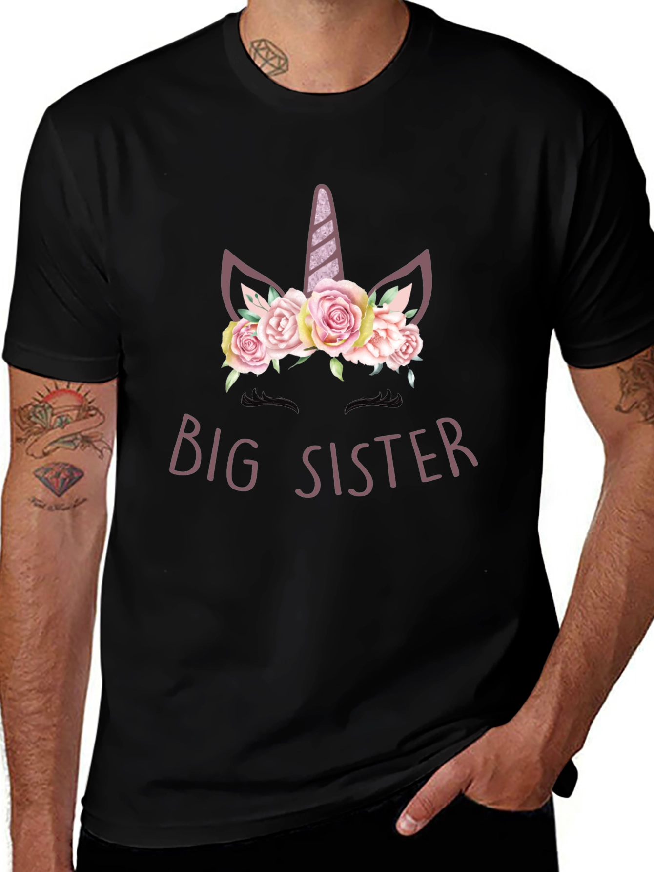 Variant 6 of Big Sister Unicorn Graphic Tee