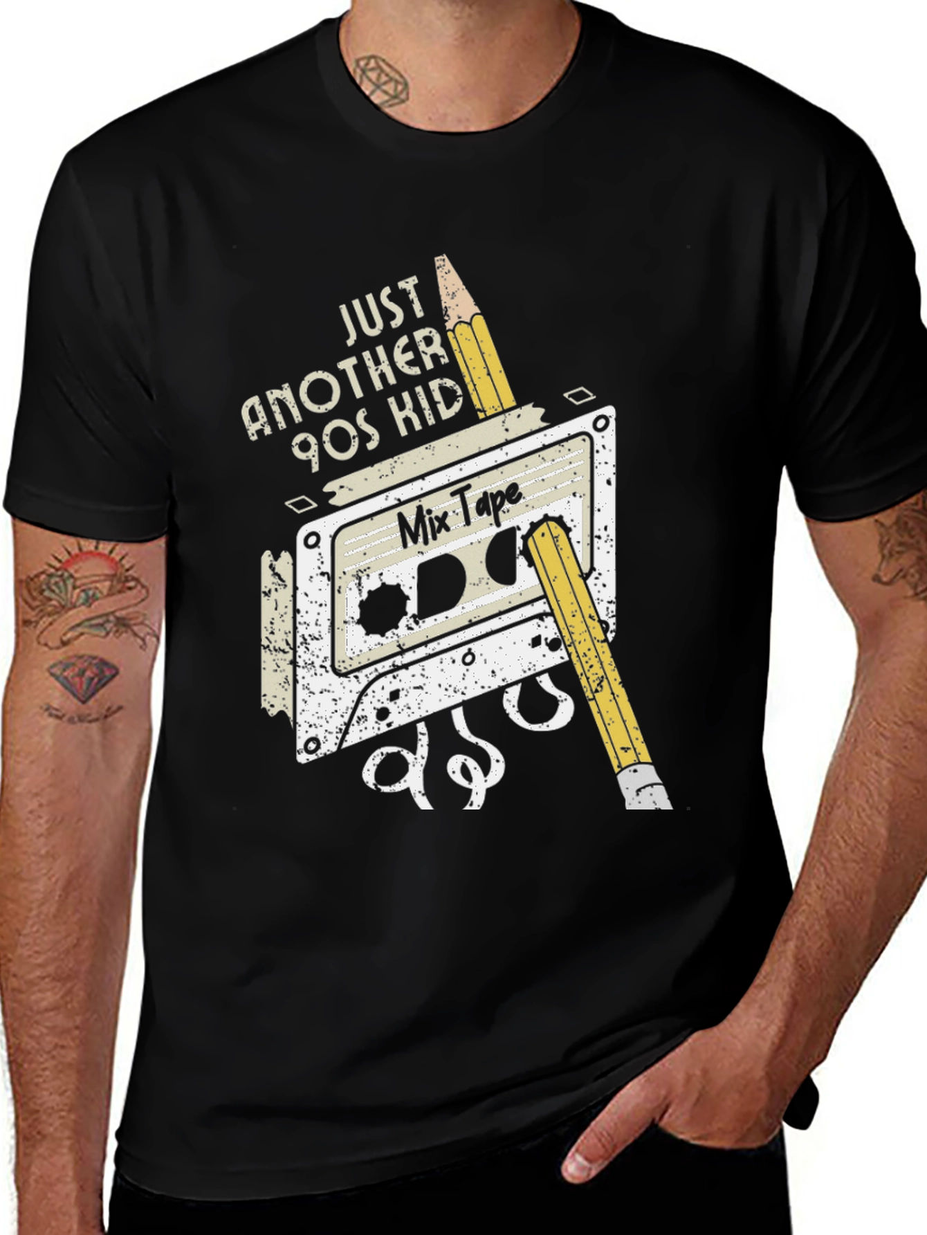 Variant 12 of Just Another 90s Kid Black T-Shirt