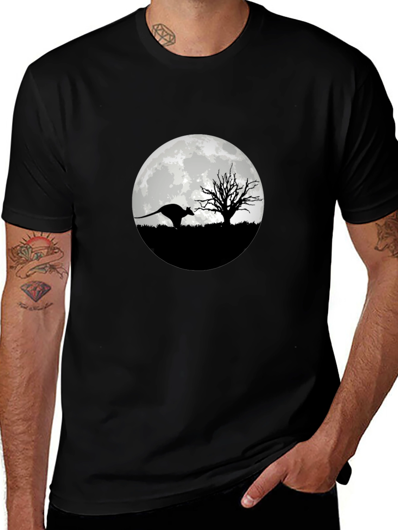 Kangaroo Moon Silhouette T-Shirt
