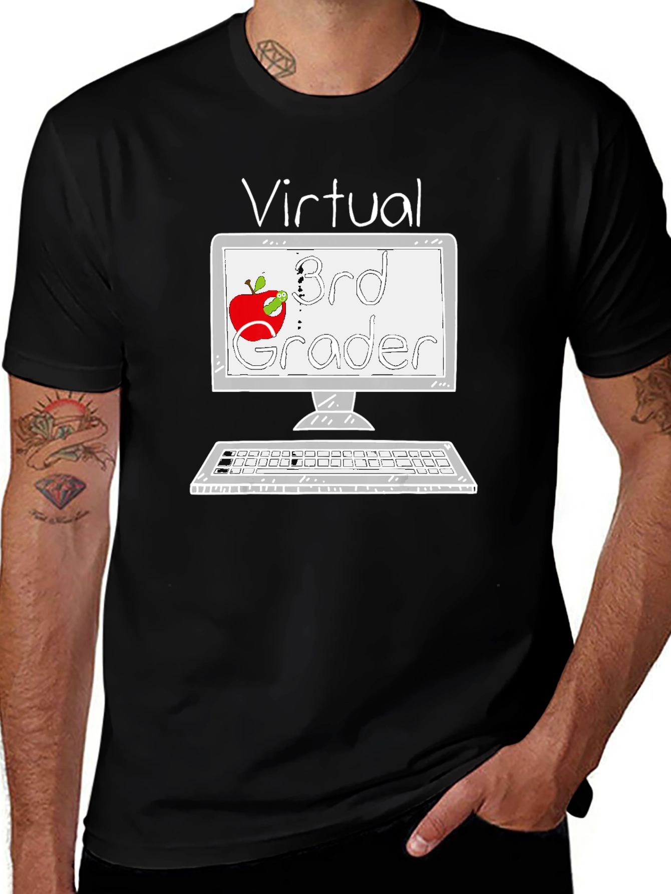 Virtual 3rd Grader T-Shirt - Back to School Teacher Tee