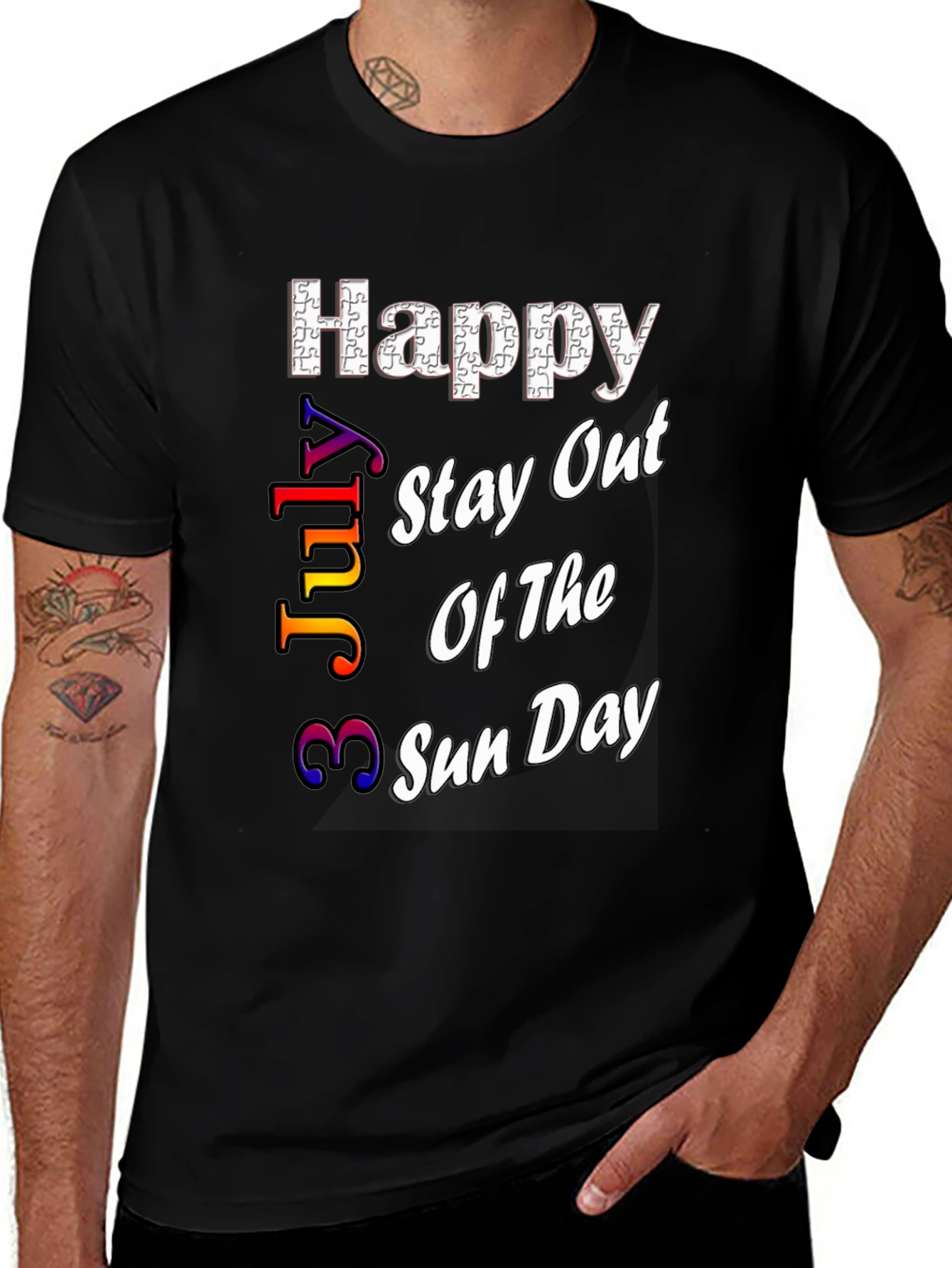 Variant 22 of Happy July 3rd Sun Day T-Shirt