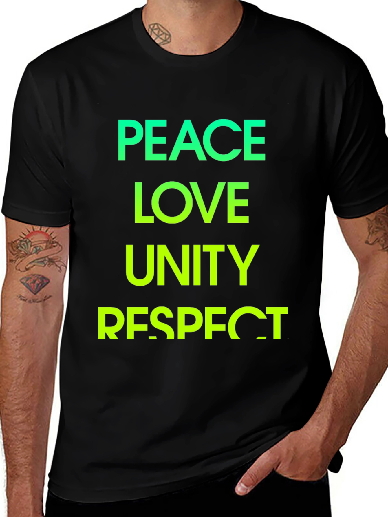 Variant 16 of Peace Love Unity Respect Graphic T-Shirt