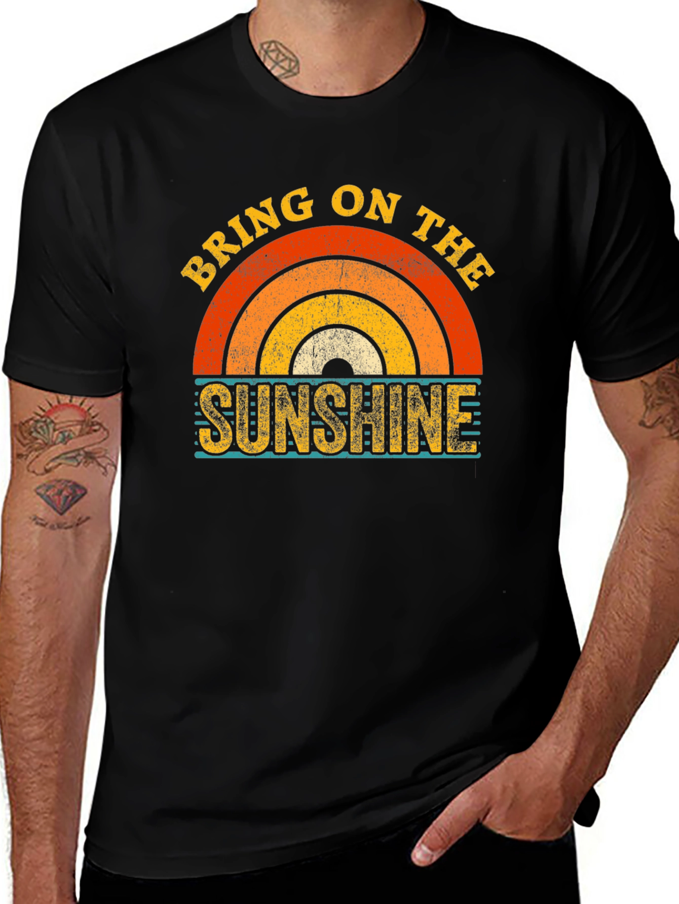 Black Bring On The Sunshine Graphic Tee main image