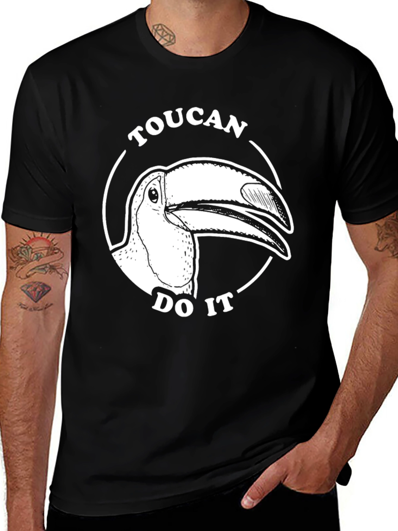 Variant 30 of Toucan Do It Graphic Tee - Black T-Shirt