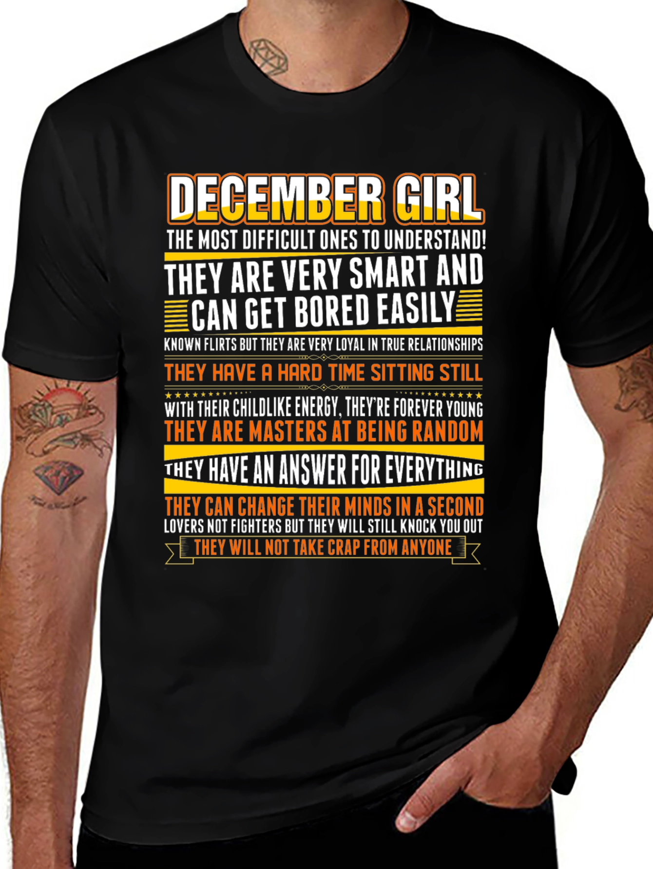 December Girl Zodiac T-Shirt - Smart, Random, Unpredictable!