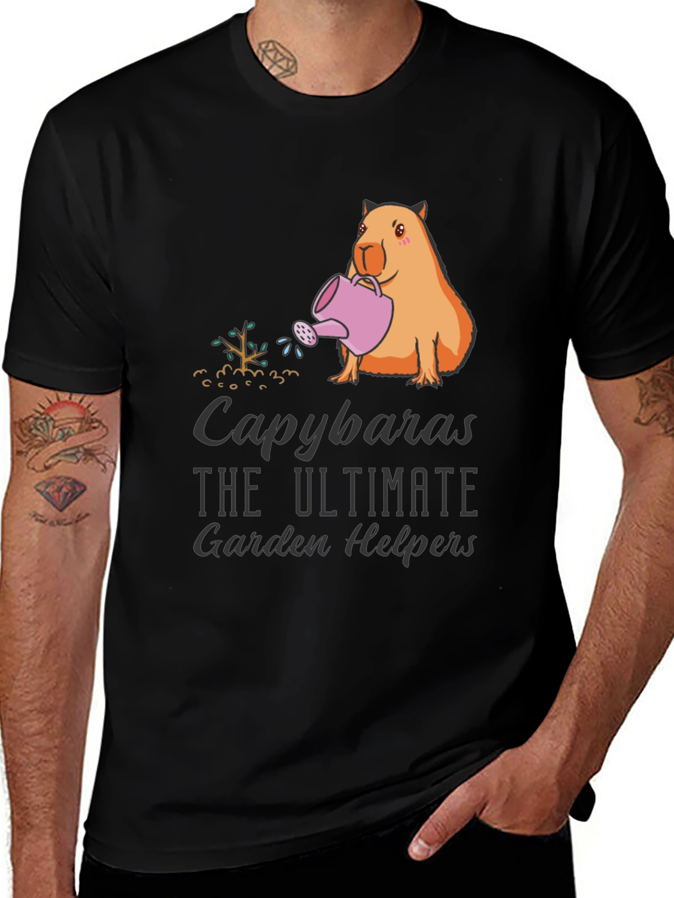 Variant 14 of Capybara Garden Helper T-Shirt - Unisex