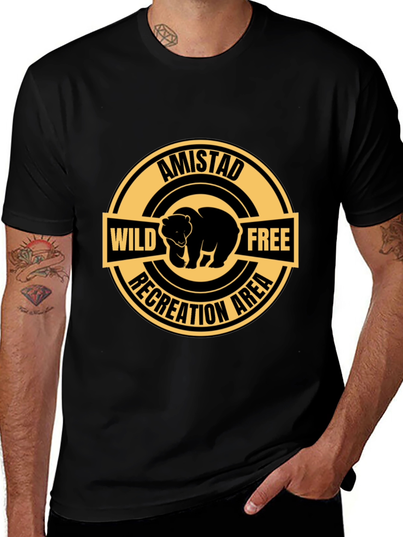 Variant 17 of Amistad Wild Free Recreation Area Bear T-Shirt