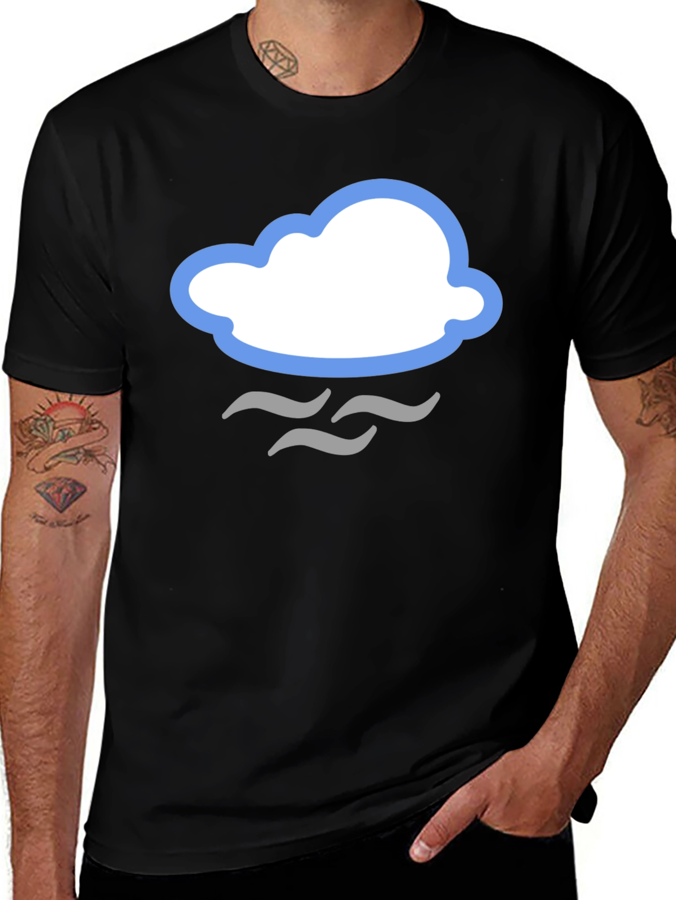 Variant 21 of Cloud Graphic T-Shirt - Stylish Weather Tee