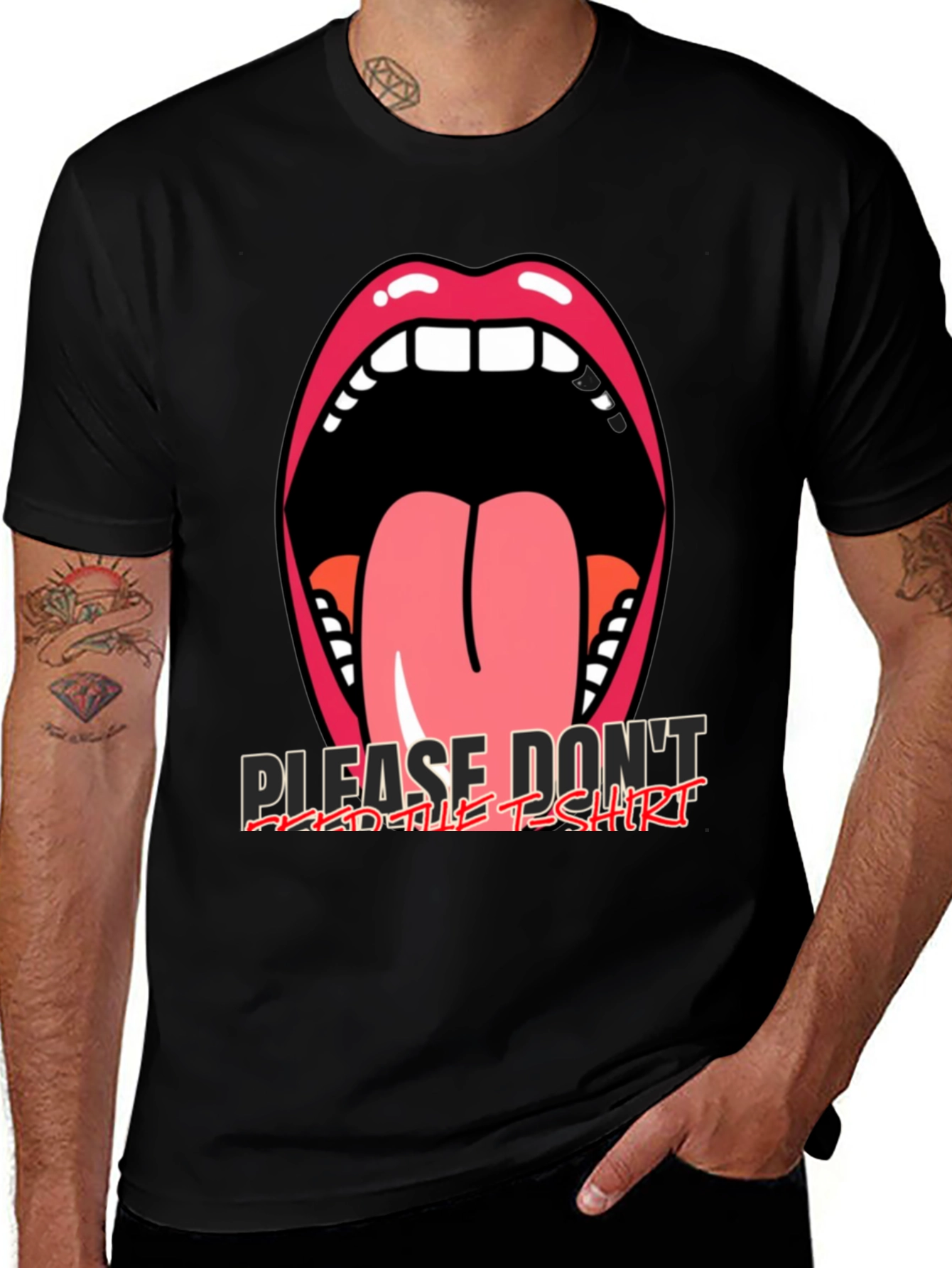 Variant 25 of Graphic Tee: Open Mouth Tongue Out