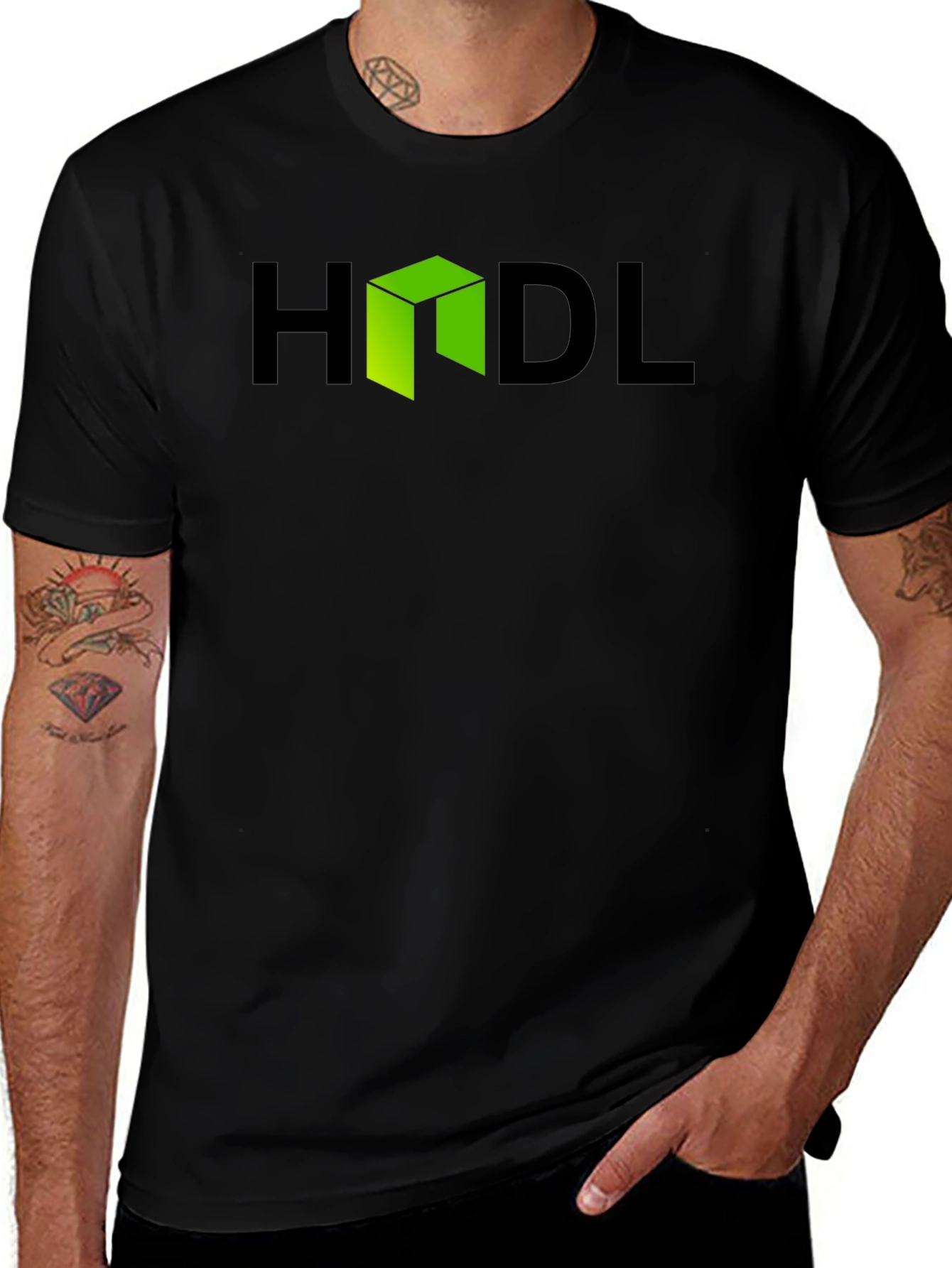Variant 24 of HODL Crypto T-Shirt - Black Cotton Tee