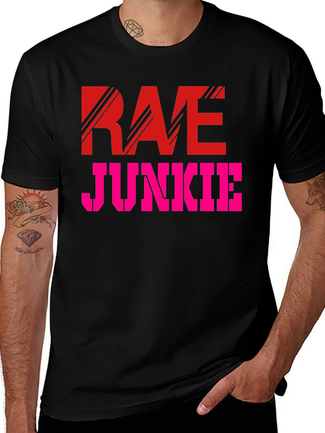 Variant 3 of Rae Junkie Graphic T-Shirt - Black