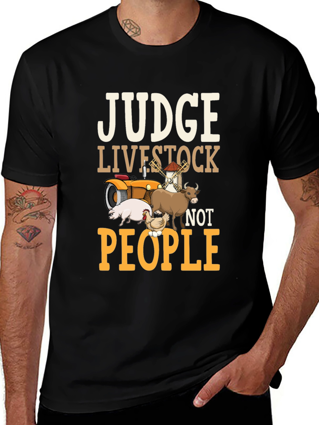 Variant 22 of Judge Livestock Not People Graphic Tee