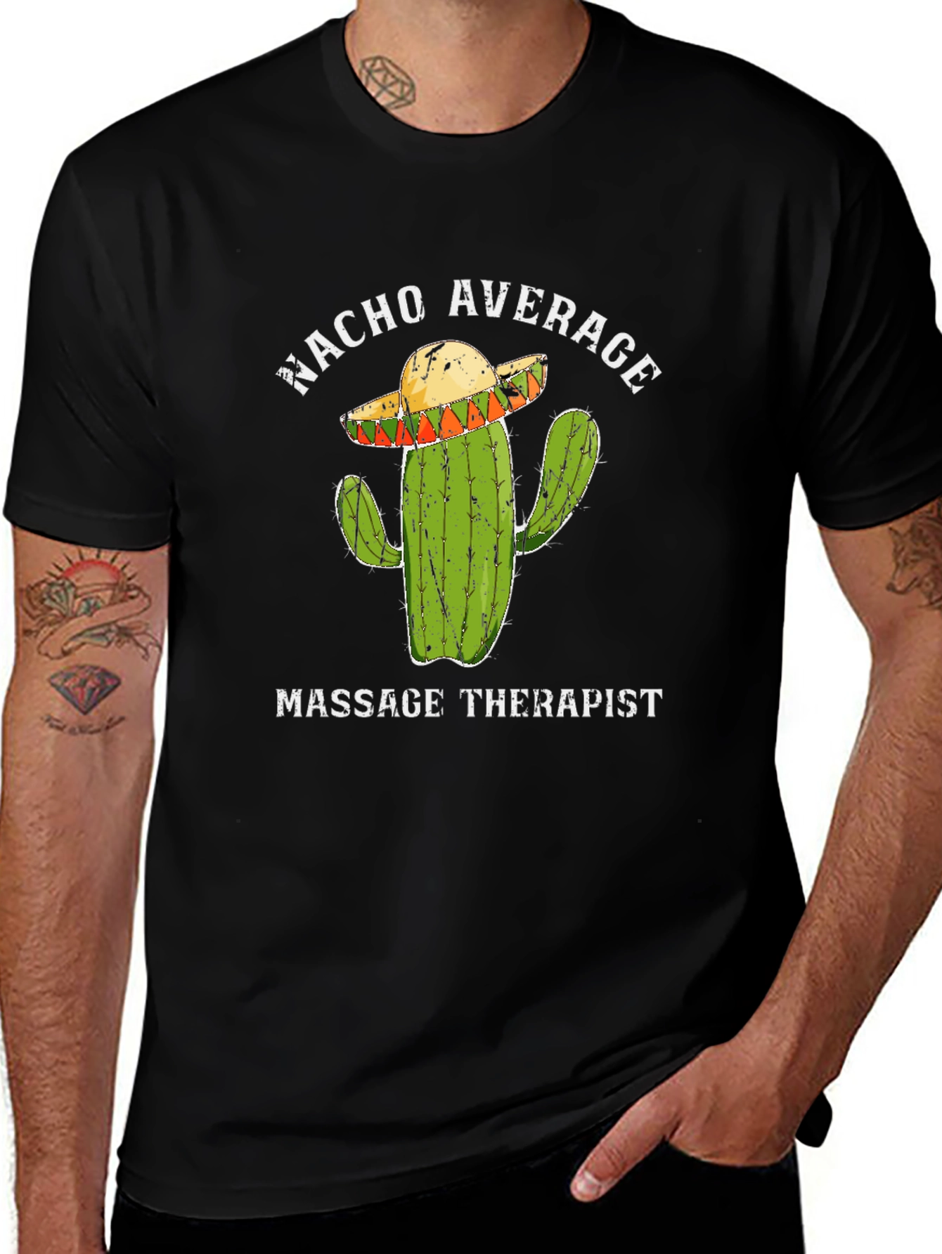 Variant 5 of Nacho Average Massage Therapist T-Shirt