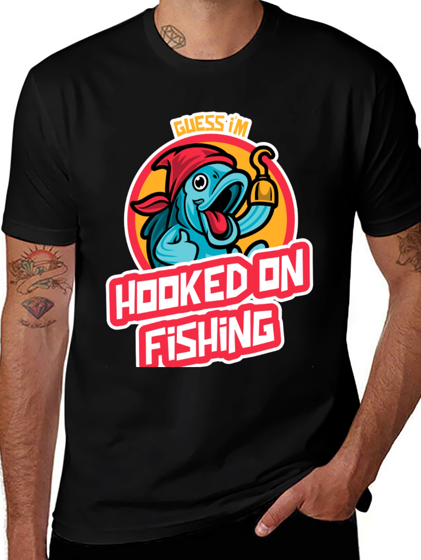 Variant 25 of Hooked On Fishing Graphic Tee