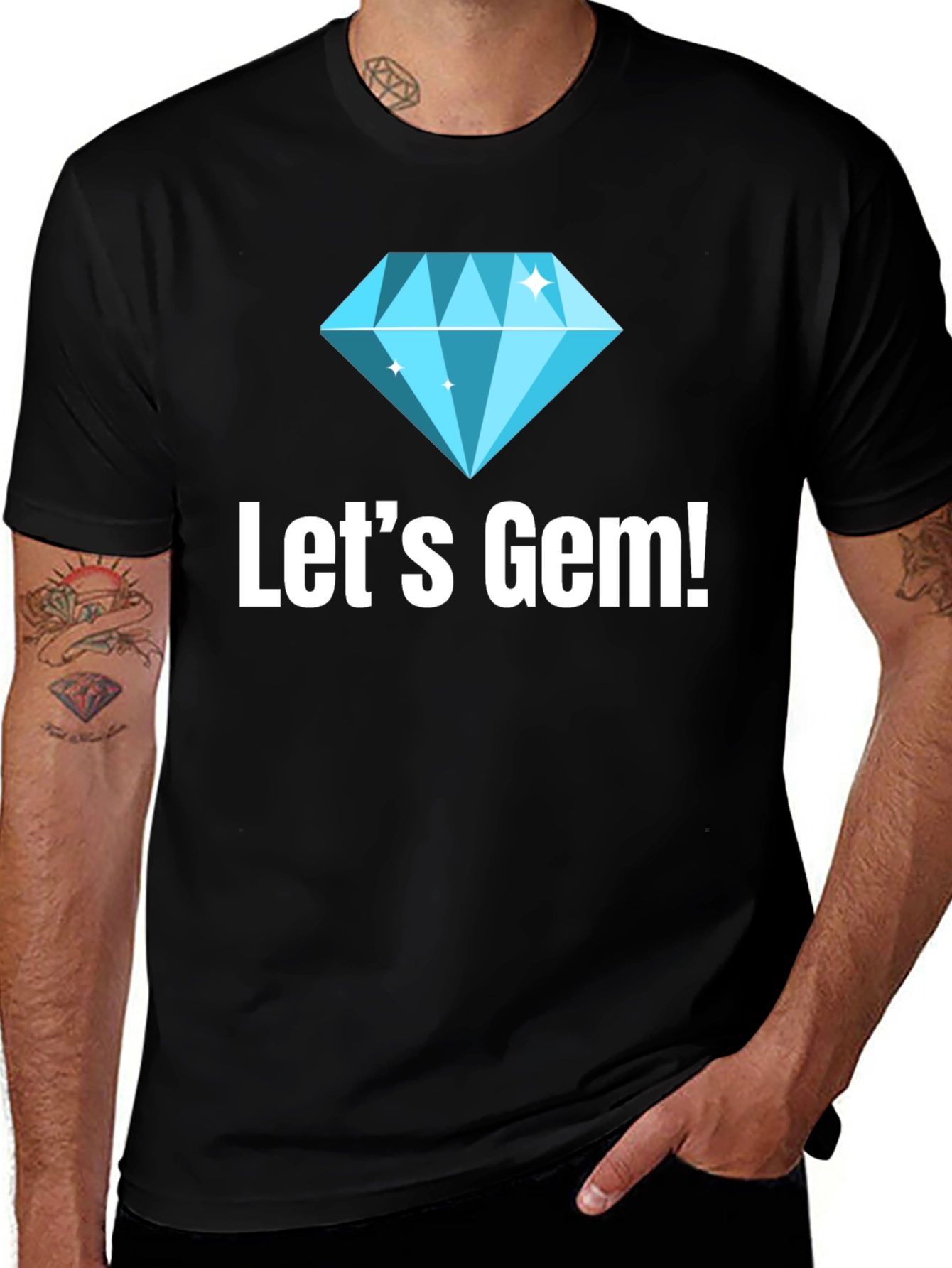 Variant 24 of Let's Gem! Graphic Tee - Stylish Diamond Design
