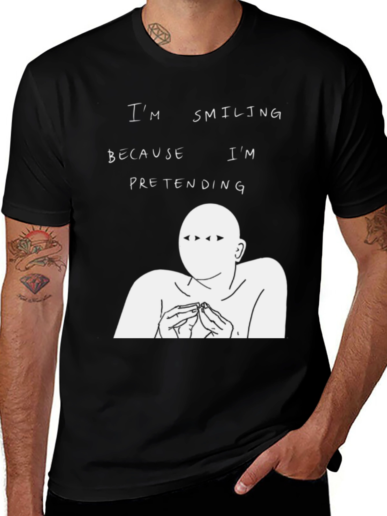 Variant 6 of Smiling While Pretending Graphic Tee