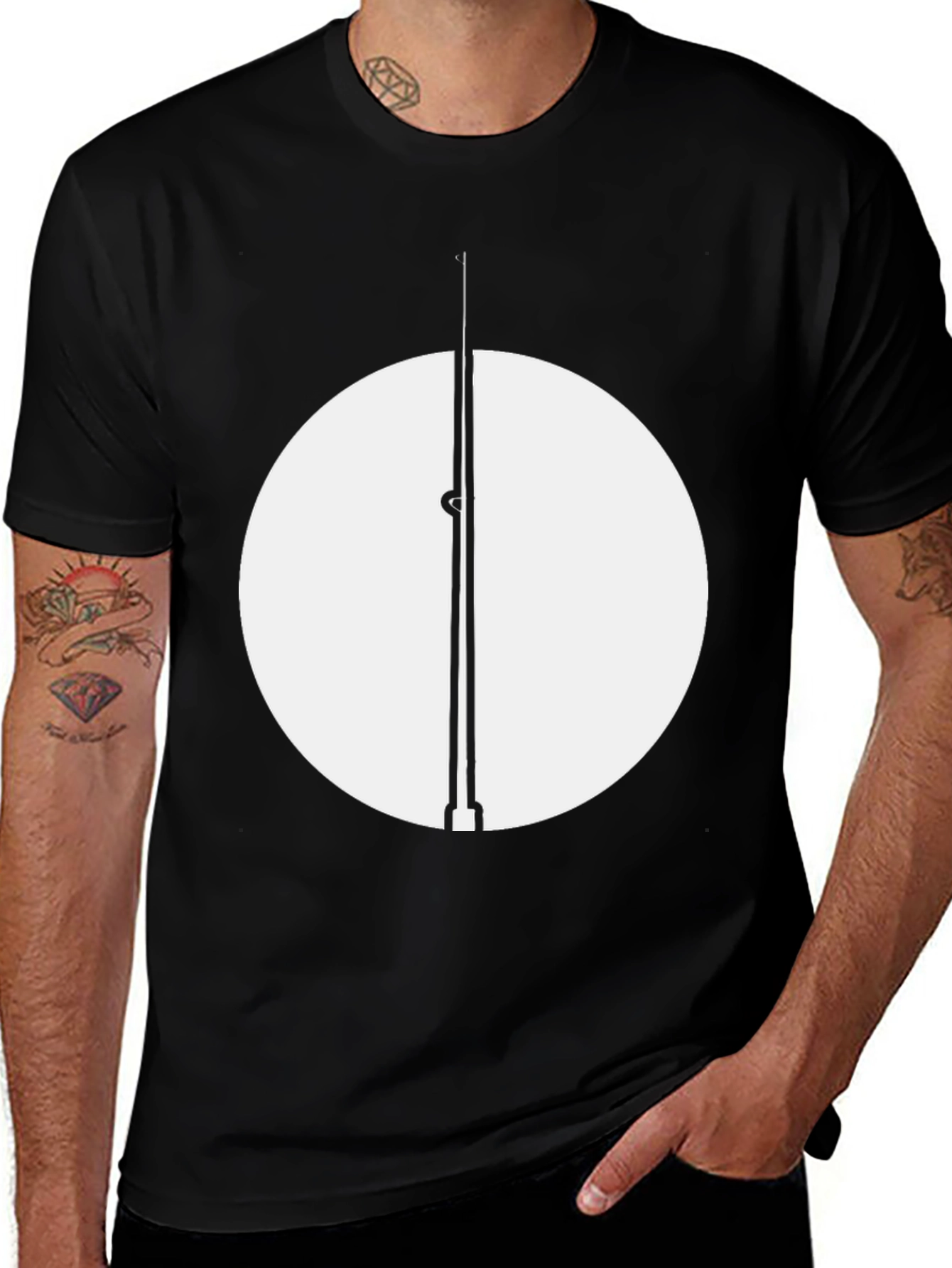 Variant 27 of Minimalist Geometric Circle Design T-Shirt - Unisex