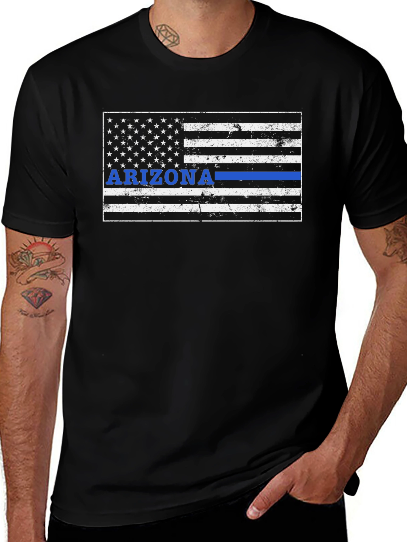 Arizona Thin Blue Line Flag T-Shirt