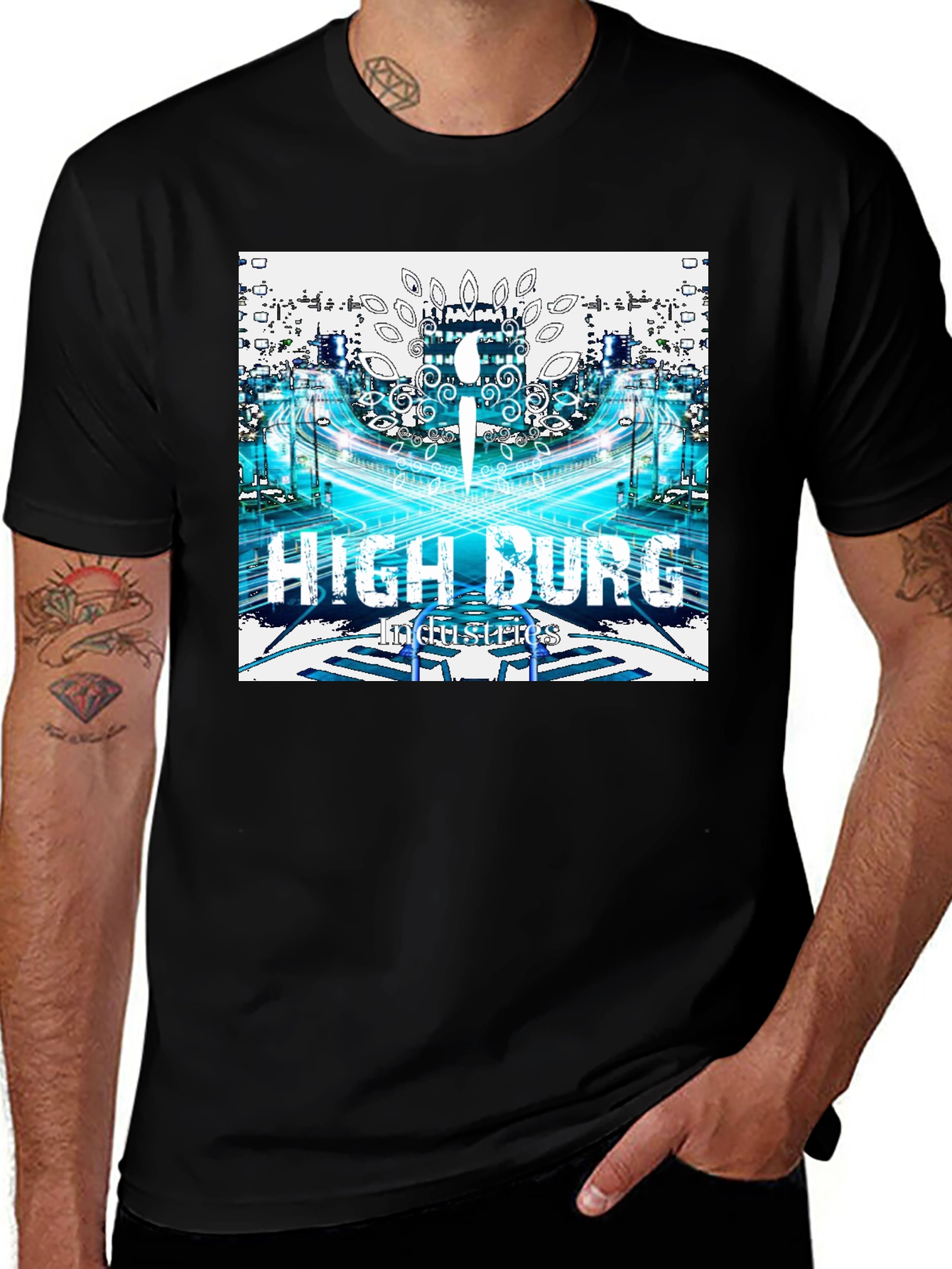 Variant 15 of High Burg Industries Graphic Tee - Black