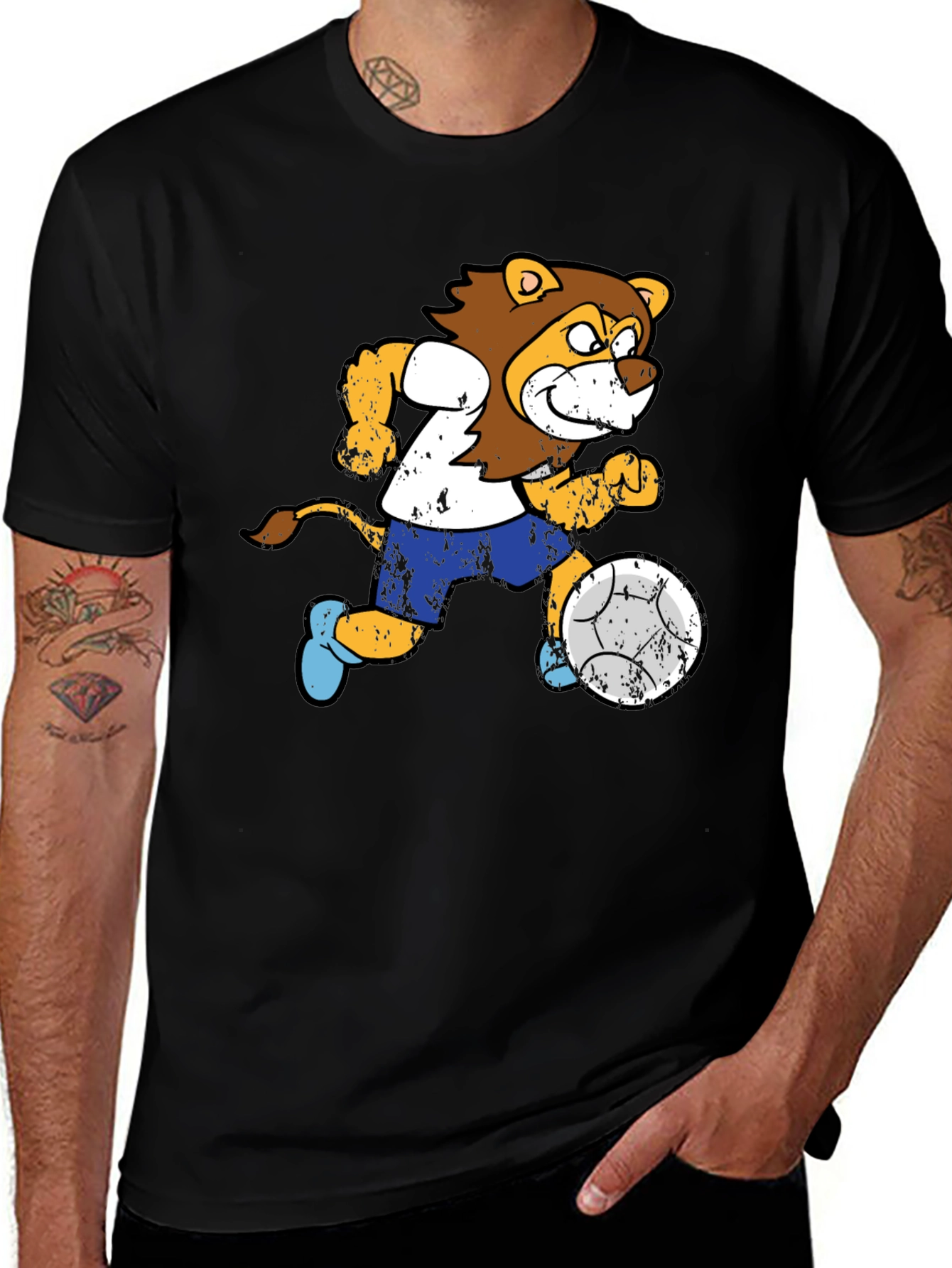 Variant 29 of Lion Soccer Player Graphic T-Shirt