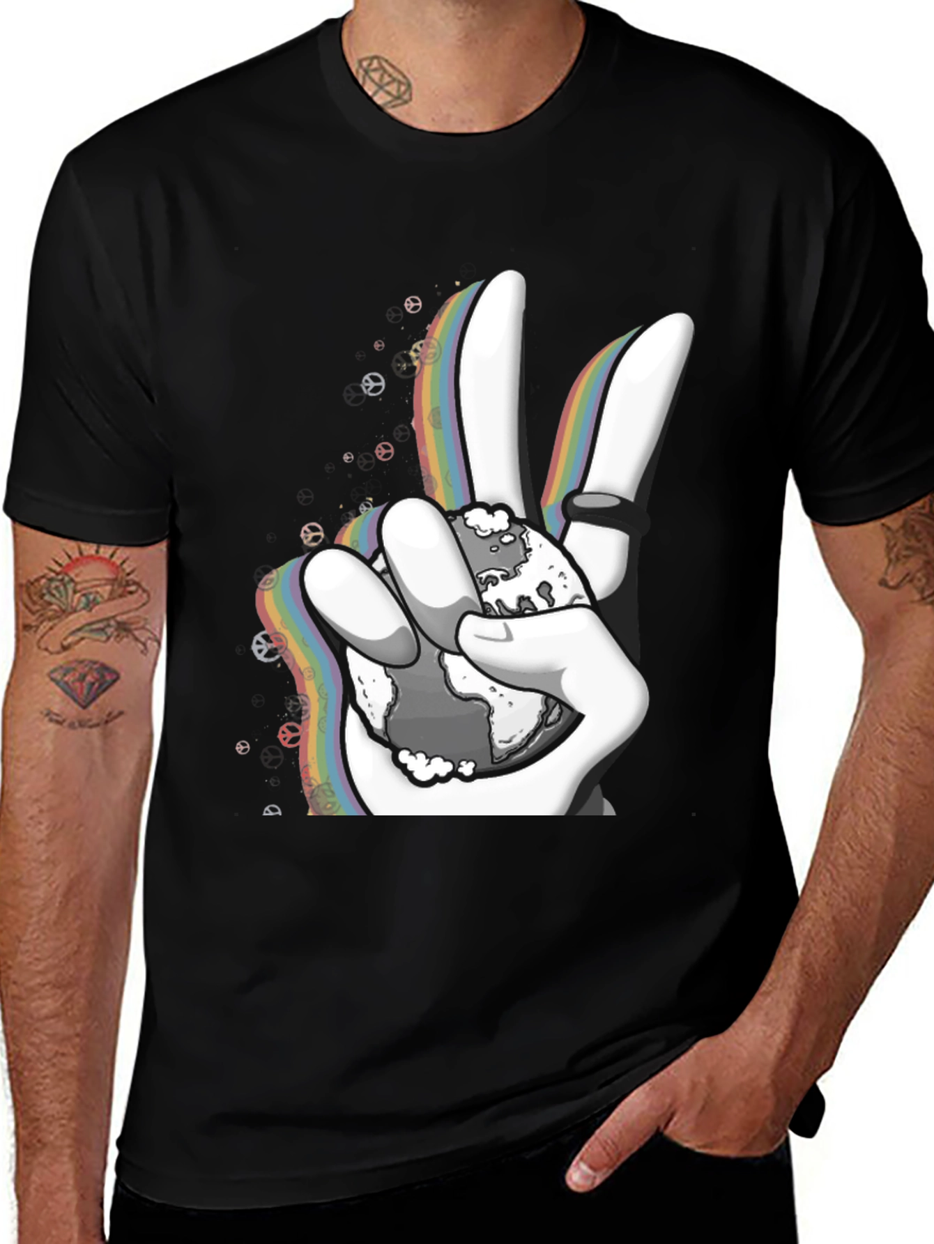 Variant 13 of Peace Sign Graphic T-Shirt