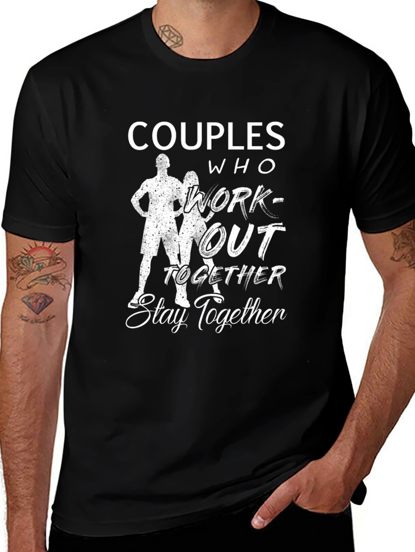 Variant 6 of Couples Workout T-Shirt - Stay Together in Style