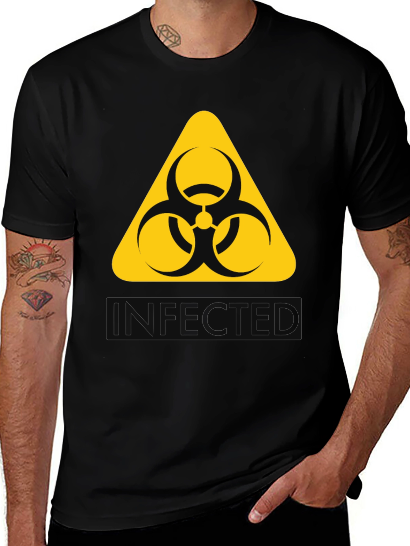 Variant 18 of Biohazard Infected Black T-Shirt
