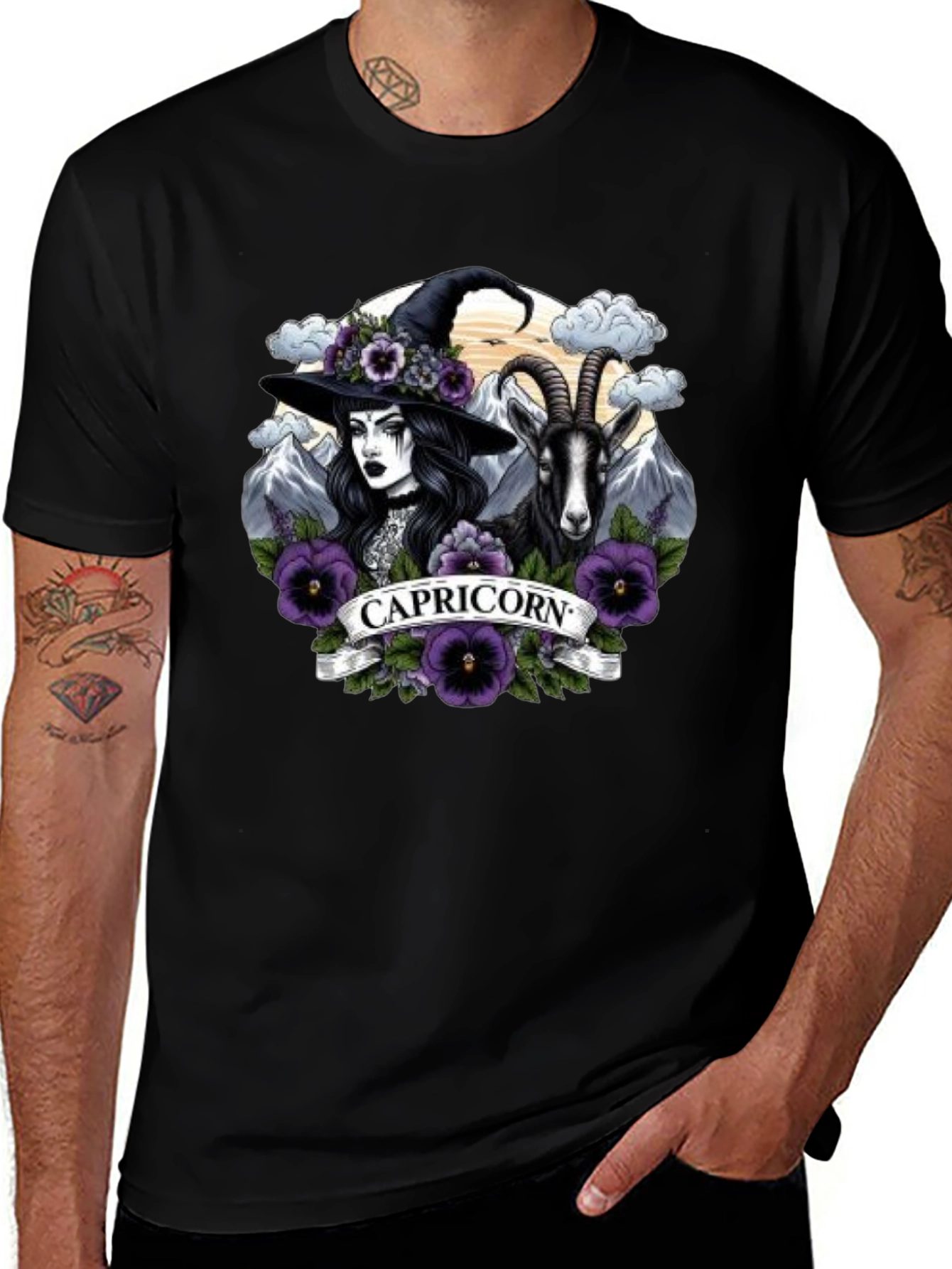 Capricorn Witch & Goat T-Shirt