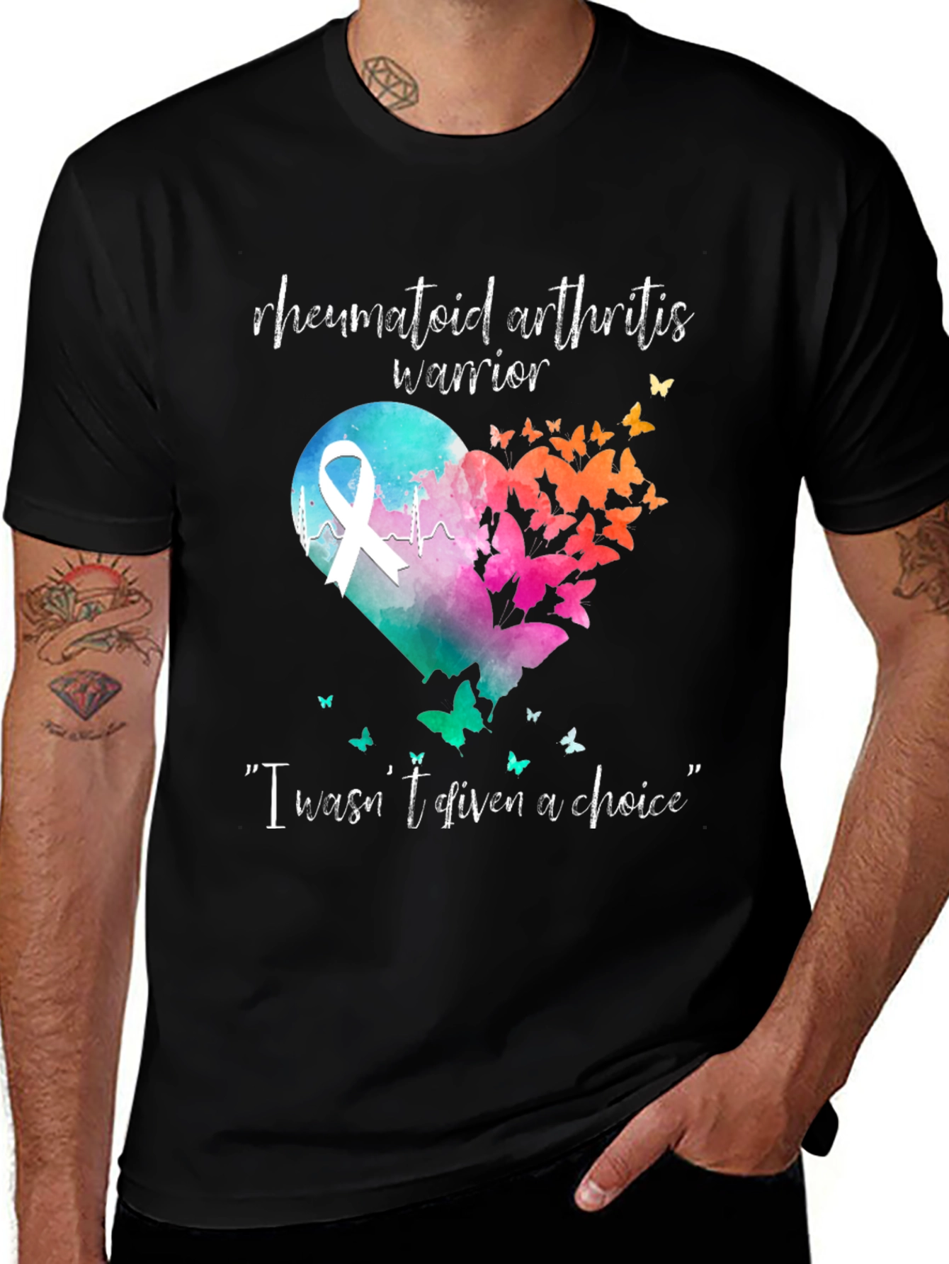 Variant 5 of Rheumatoid Arthritis Warrior Heart T-Shirt