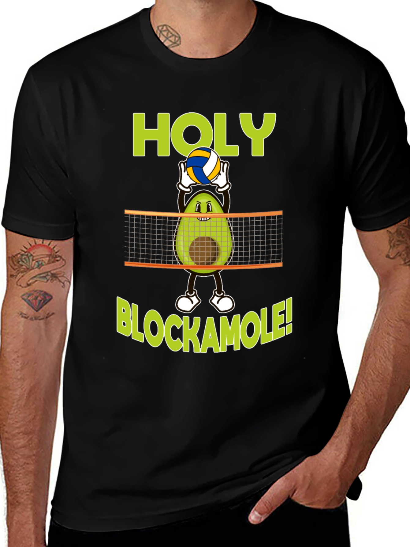Variant 19 of Holy Blockamole Volleyball T-Shirt