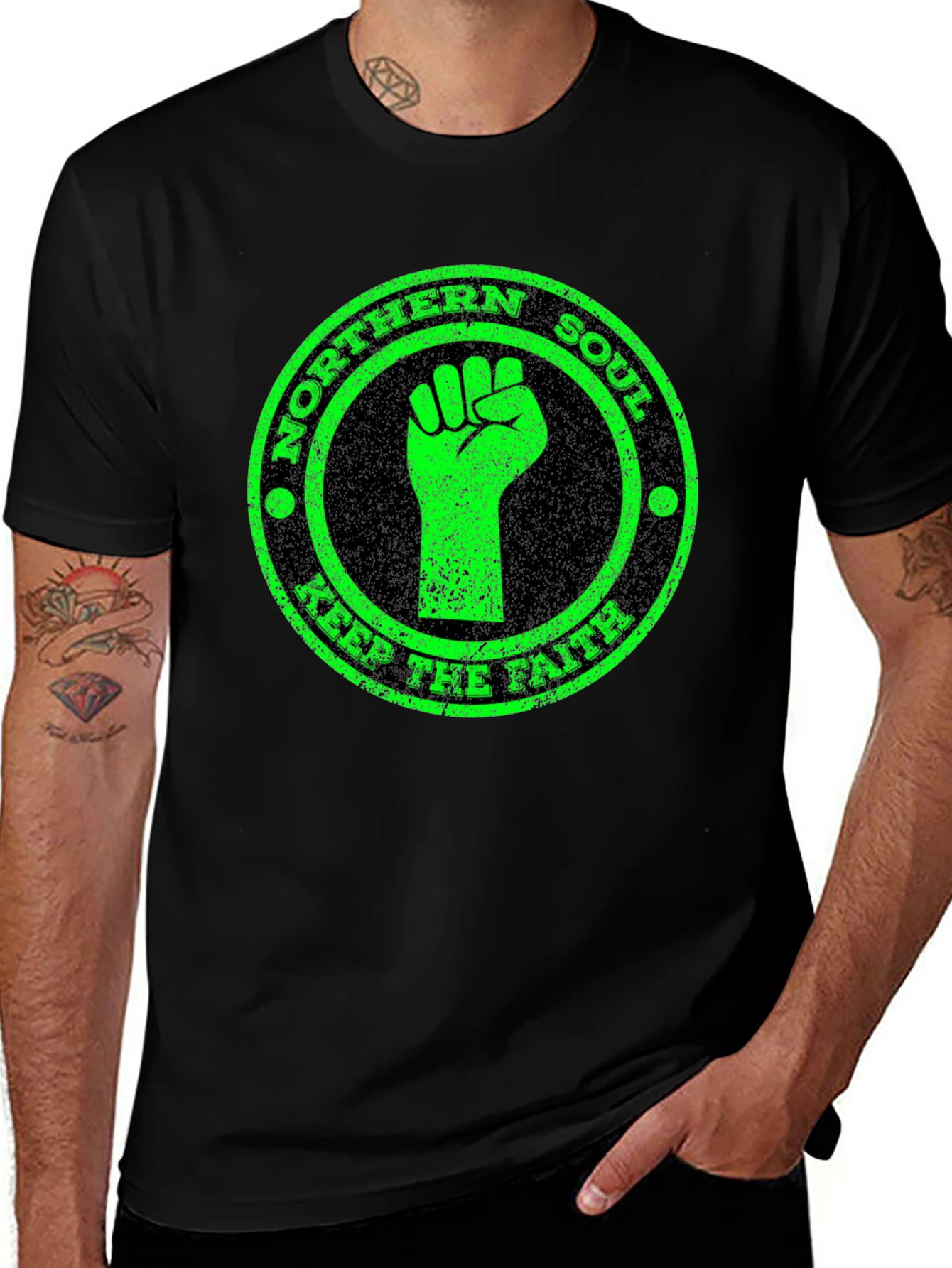 Northern Soul Keep The Faith Black T-Shirt