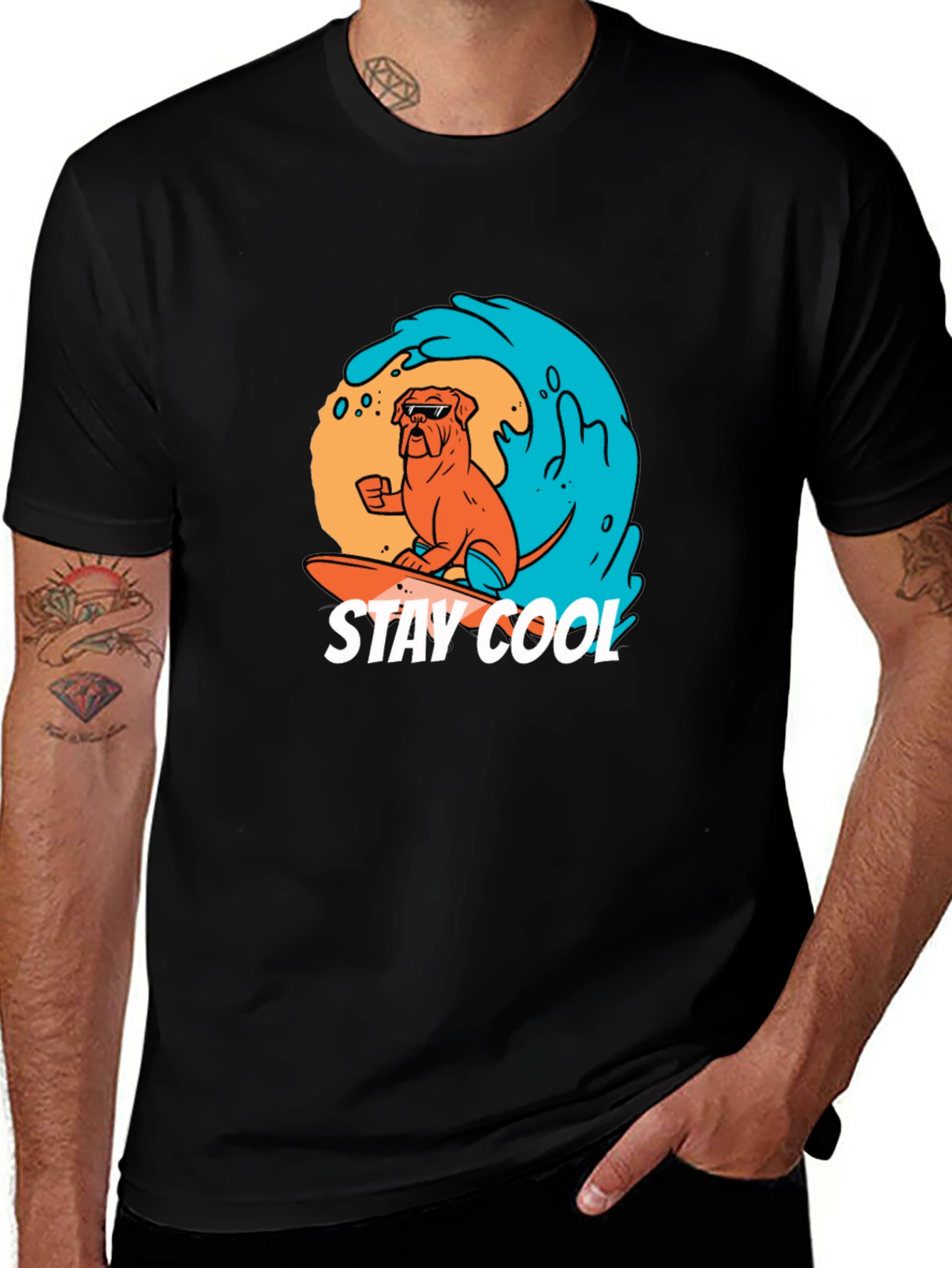 Variant 5 of Cool Dog Surfing T-Shirt