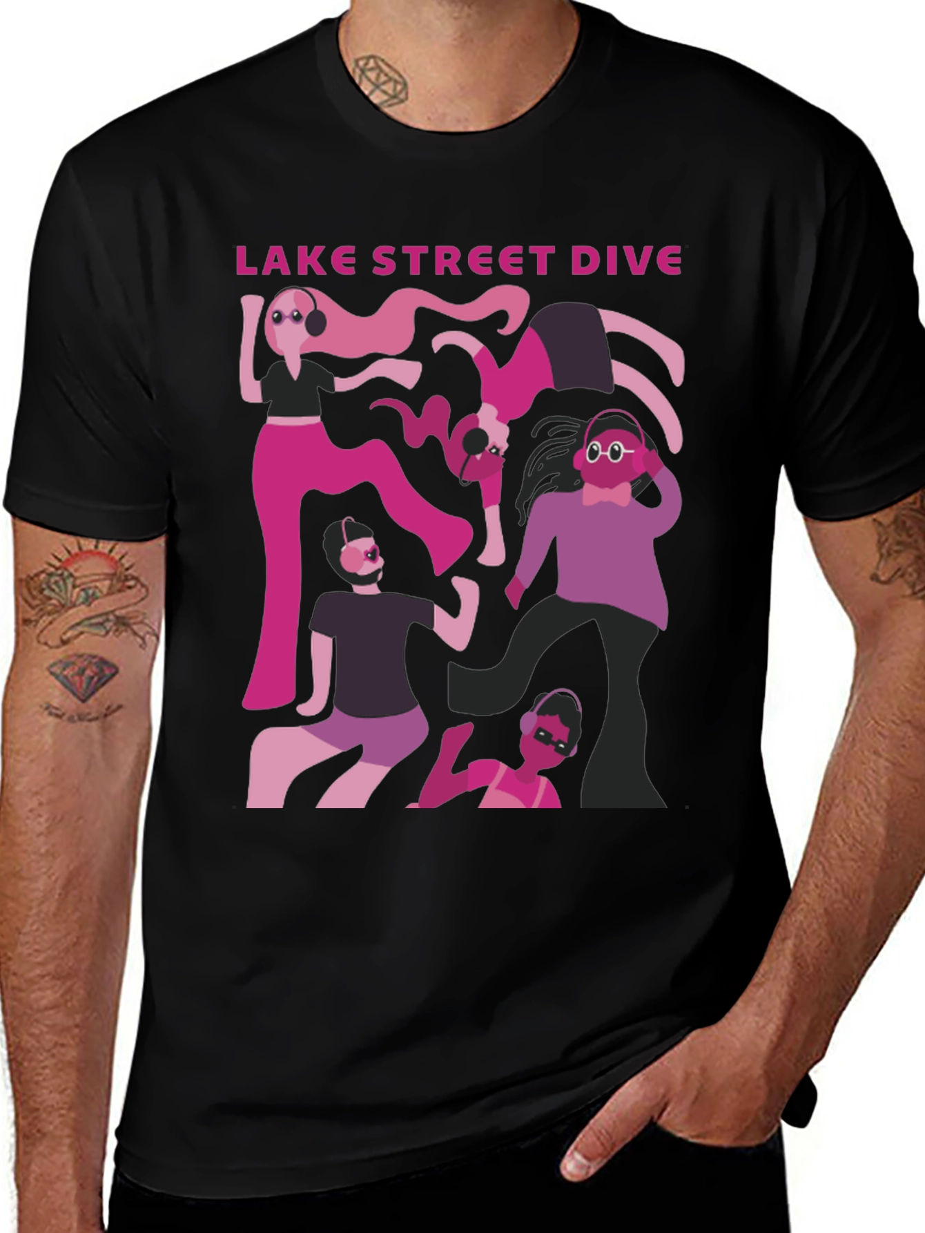 Variant 9 of Lake Street Dive Band Graphic Tee - Black