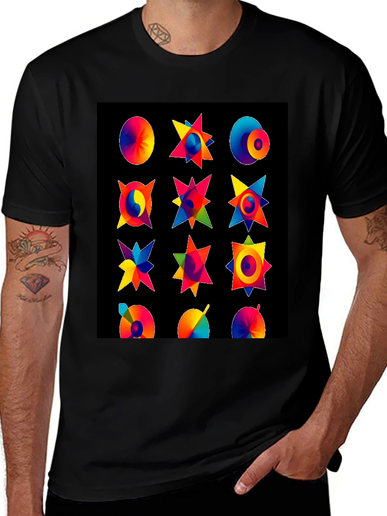 Variant 13 of Geometric Spectrum Tee