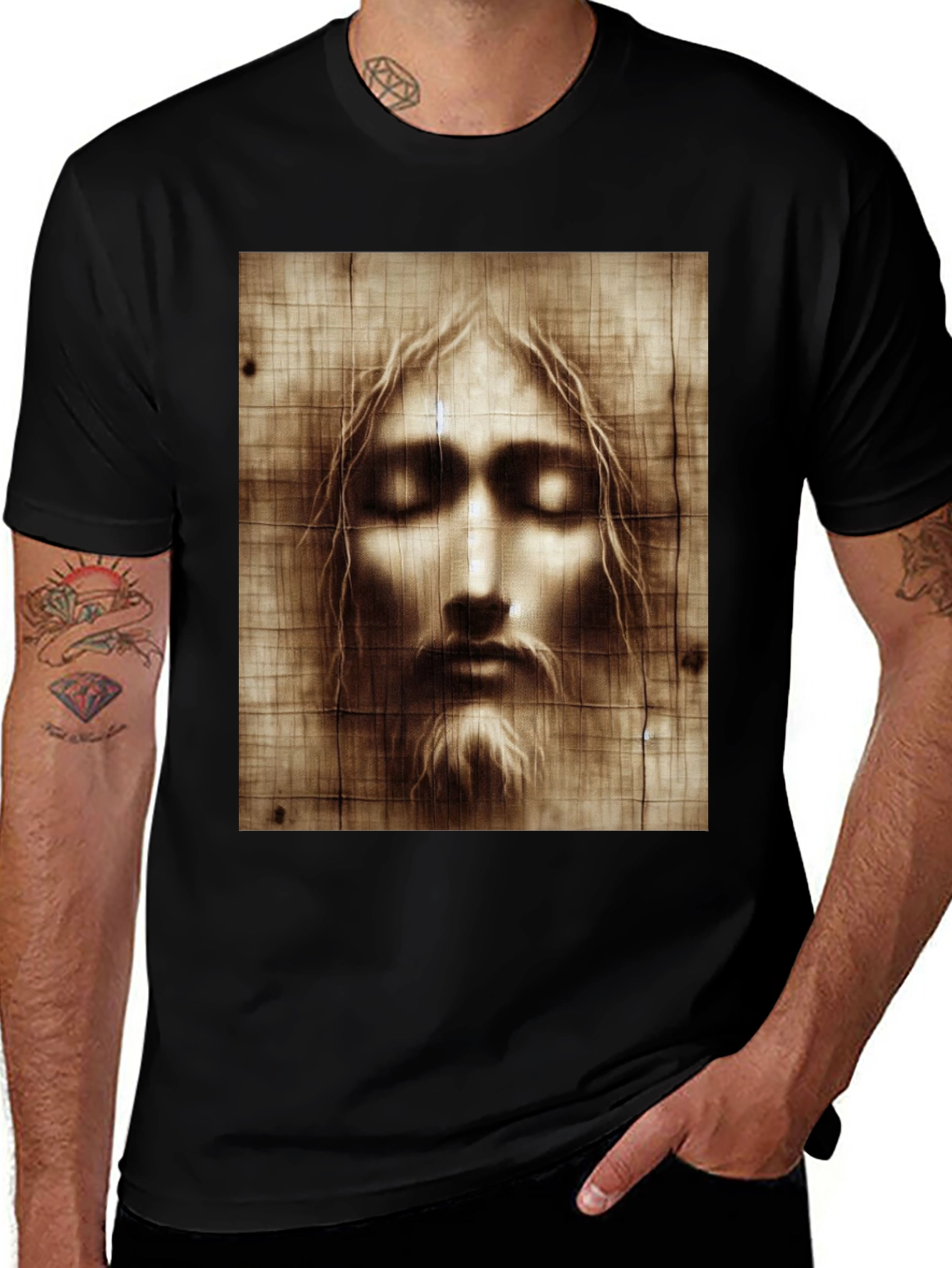 Shroud of Turin T-Shirt - Religious Graphic Tee