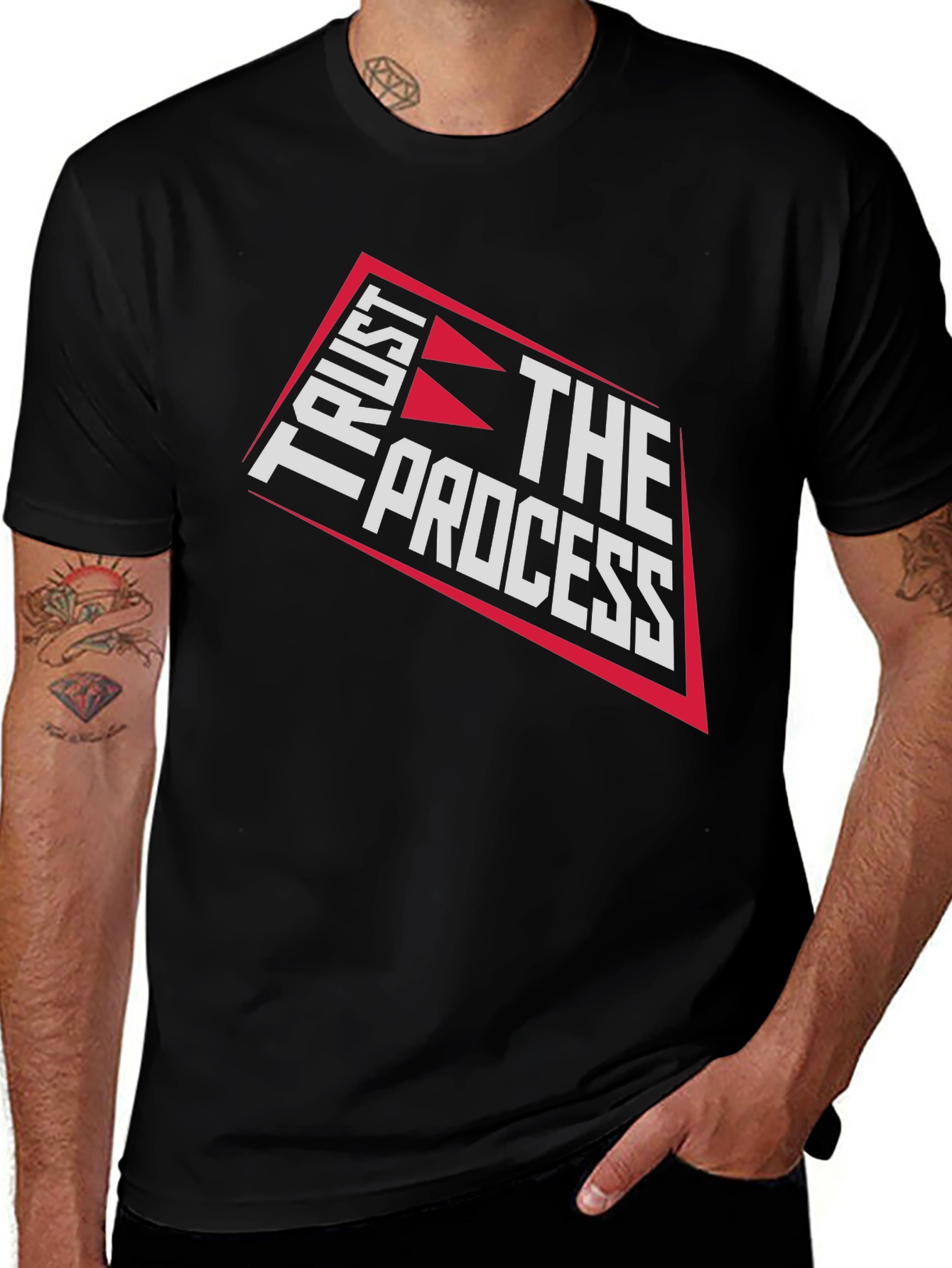 Trust the Process Graphic Tee - Black