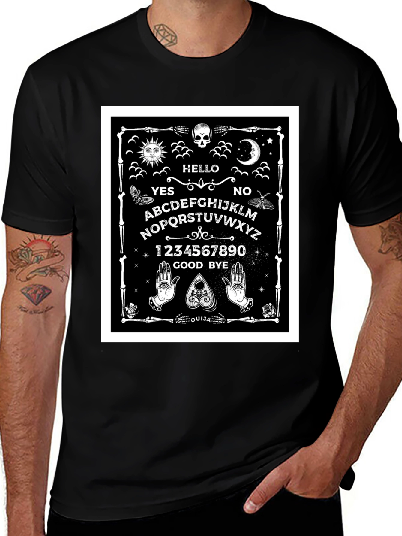 Ouija Board Graphic Tee - Gothic Occult T-Shirt