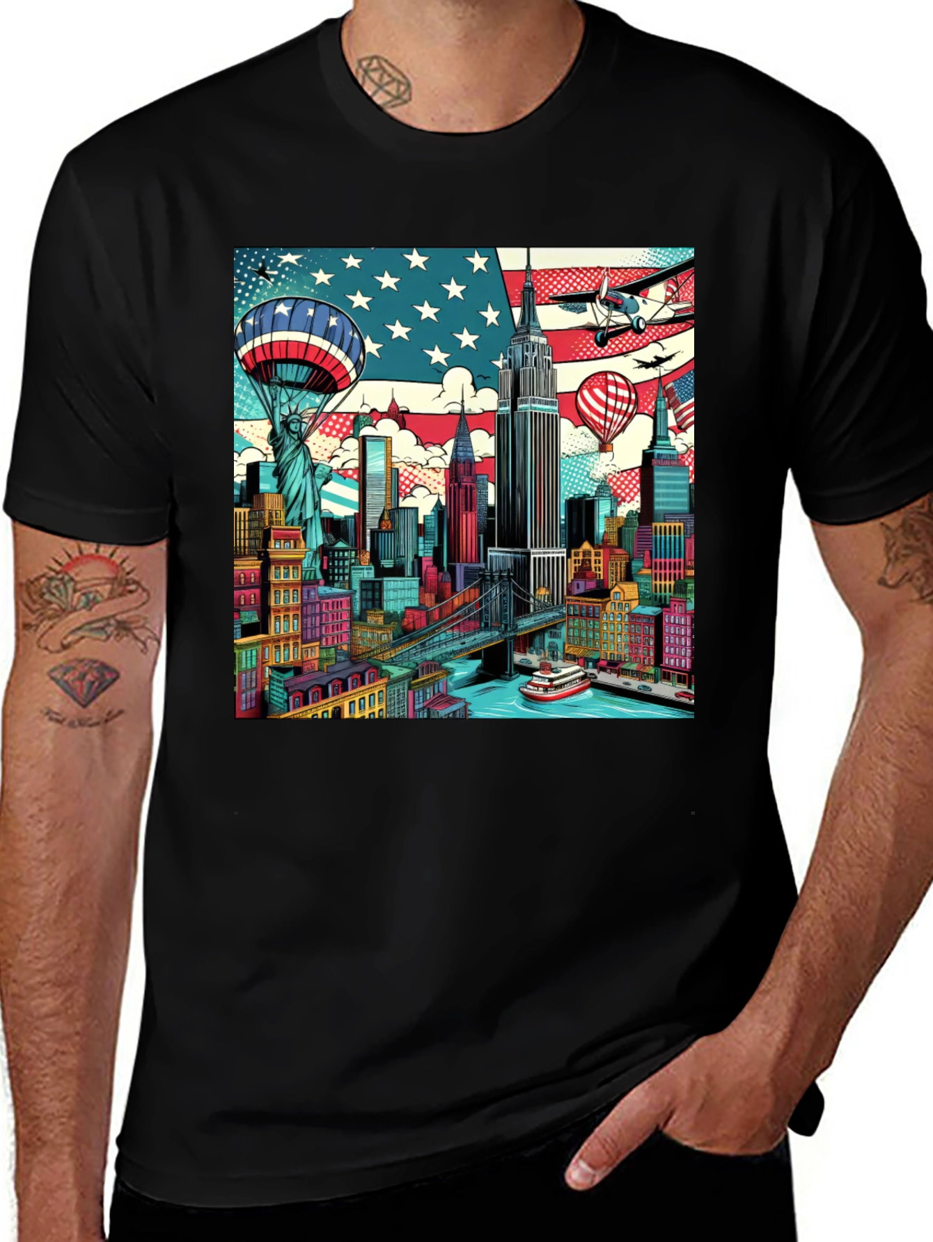 Variant 8 of New York Cityscape Graphic T-Shirt