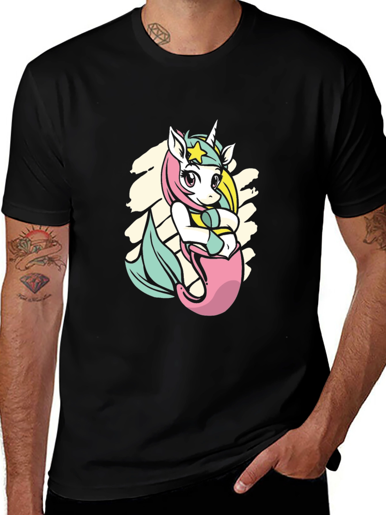Variant 8 of Unicorn Mermaid Graphic Tee - Magical Creature T-Shirt