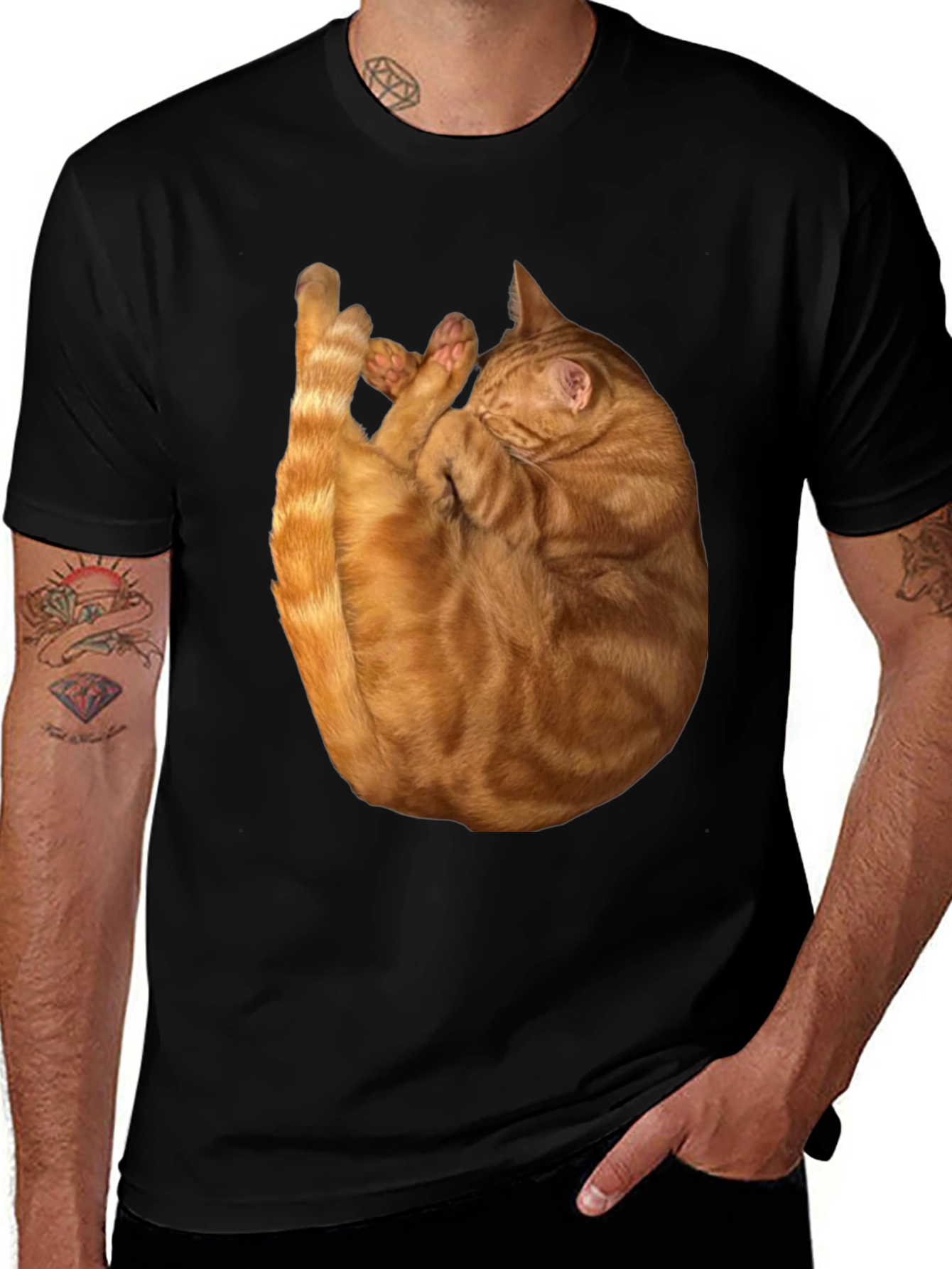 Variant 7 of Cat Nap Graphic T-Shirt - Soft & Stylish