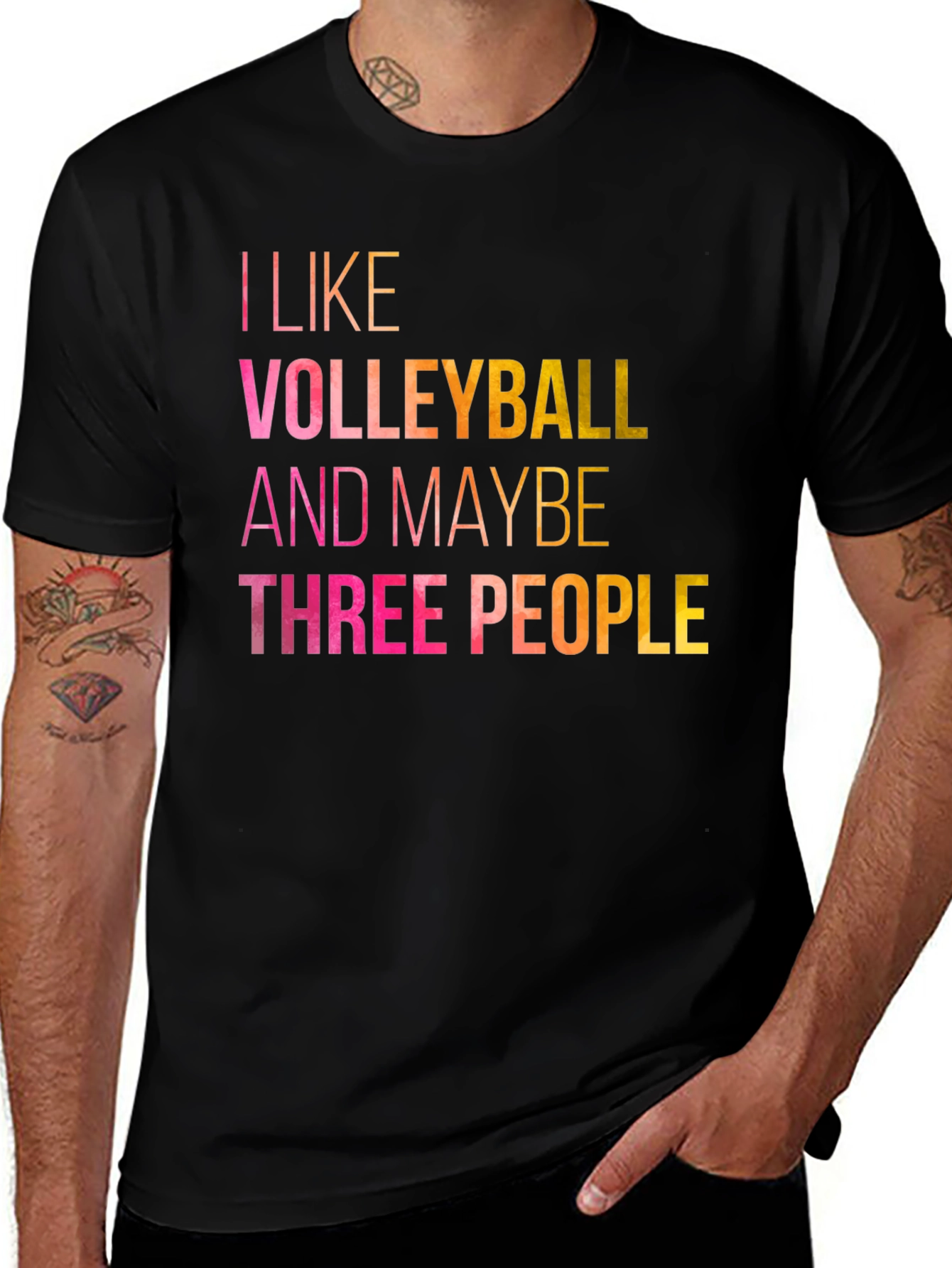Variant 22 of Volleyball Lover T-Shirt - I Like Volleyball and Maybe Three People