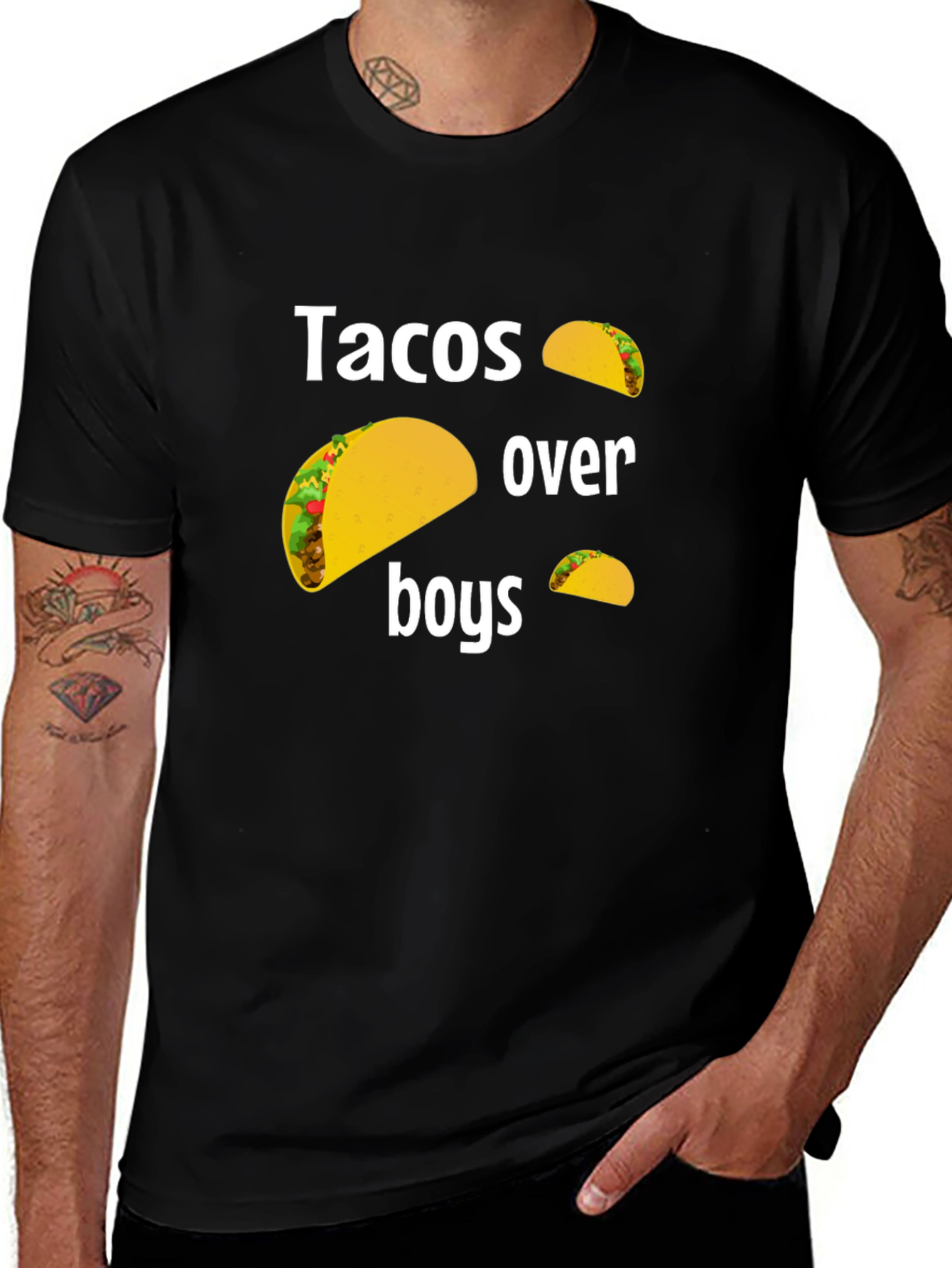 Variant 15 of Tacos Over Boys Funny Graphic Tee