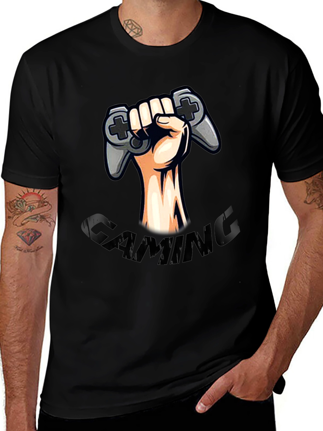 Variant 16 of Gaming Controller Graphic Tee - Black