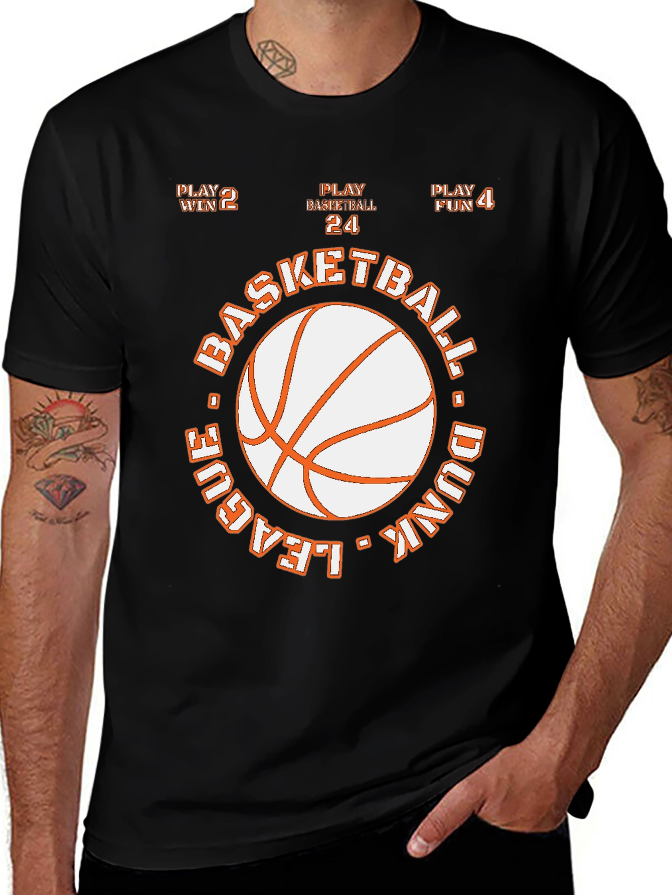 Variant 10 of Basketball League Dunk T-Shirt