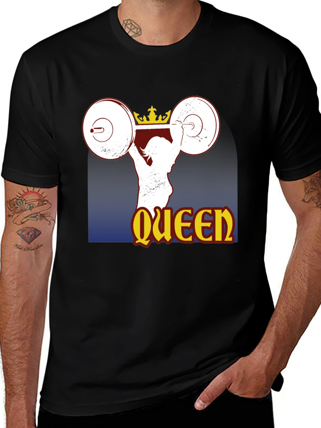 Variant 25 of Queen Weightlifting Graphic Tee - Powerlifting Shirt